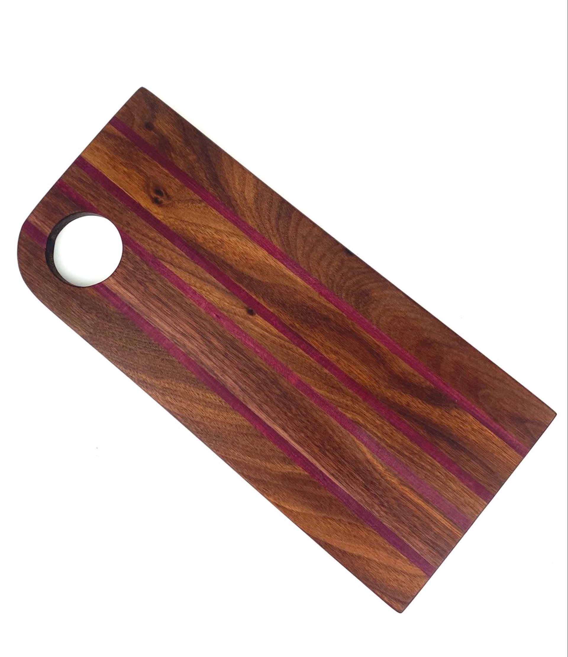 Walnut and Purple Wood Rectangle Board by Jon Cordes