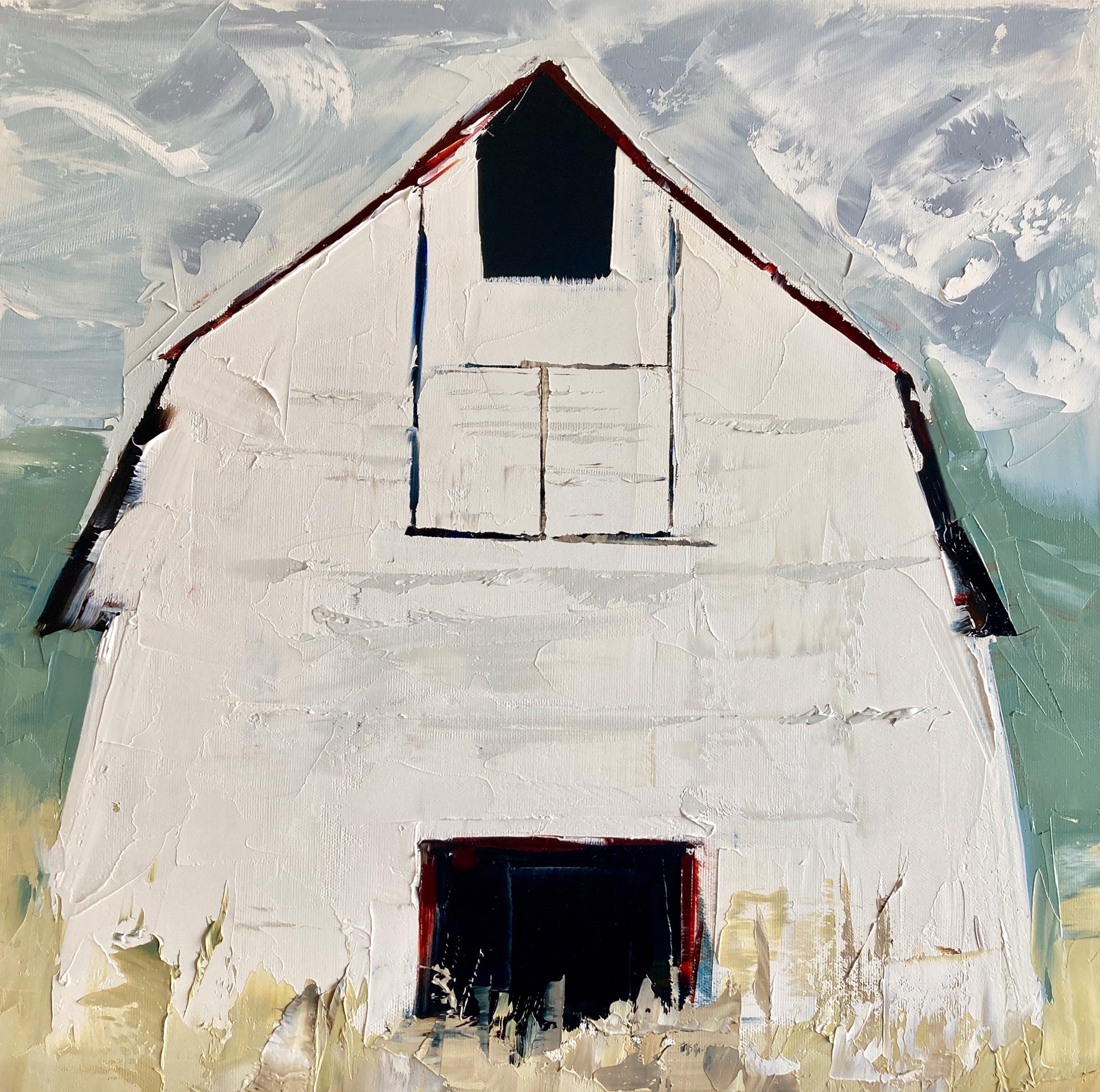 White Barn by SANDRA PRATT