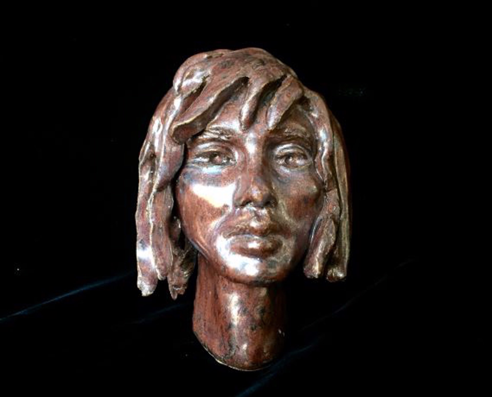 Ancient Copper Woman Blunt Hair by Michael Hagan
