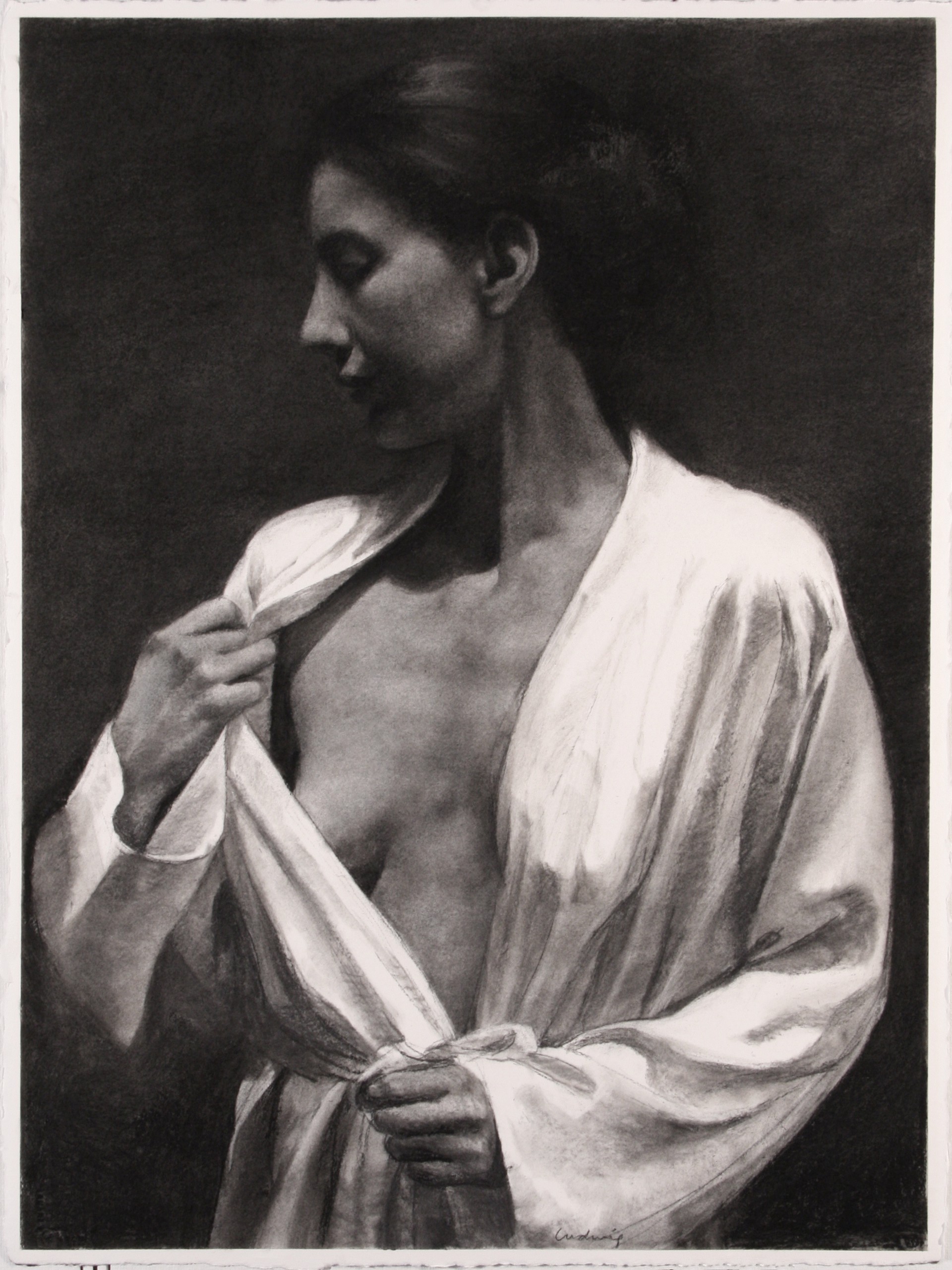 Woman with White Robe by Daniel Ludwig