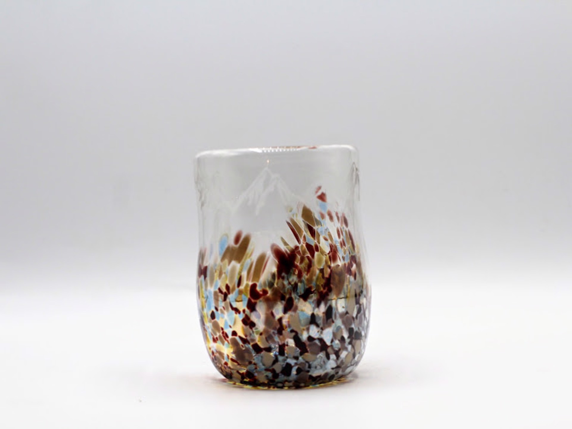 Mountain Hand Blown Glass Cup - Amber by Katie Sisum