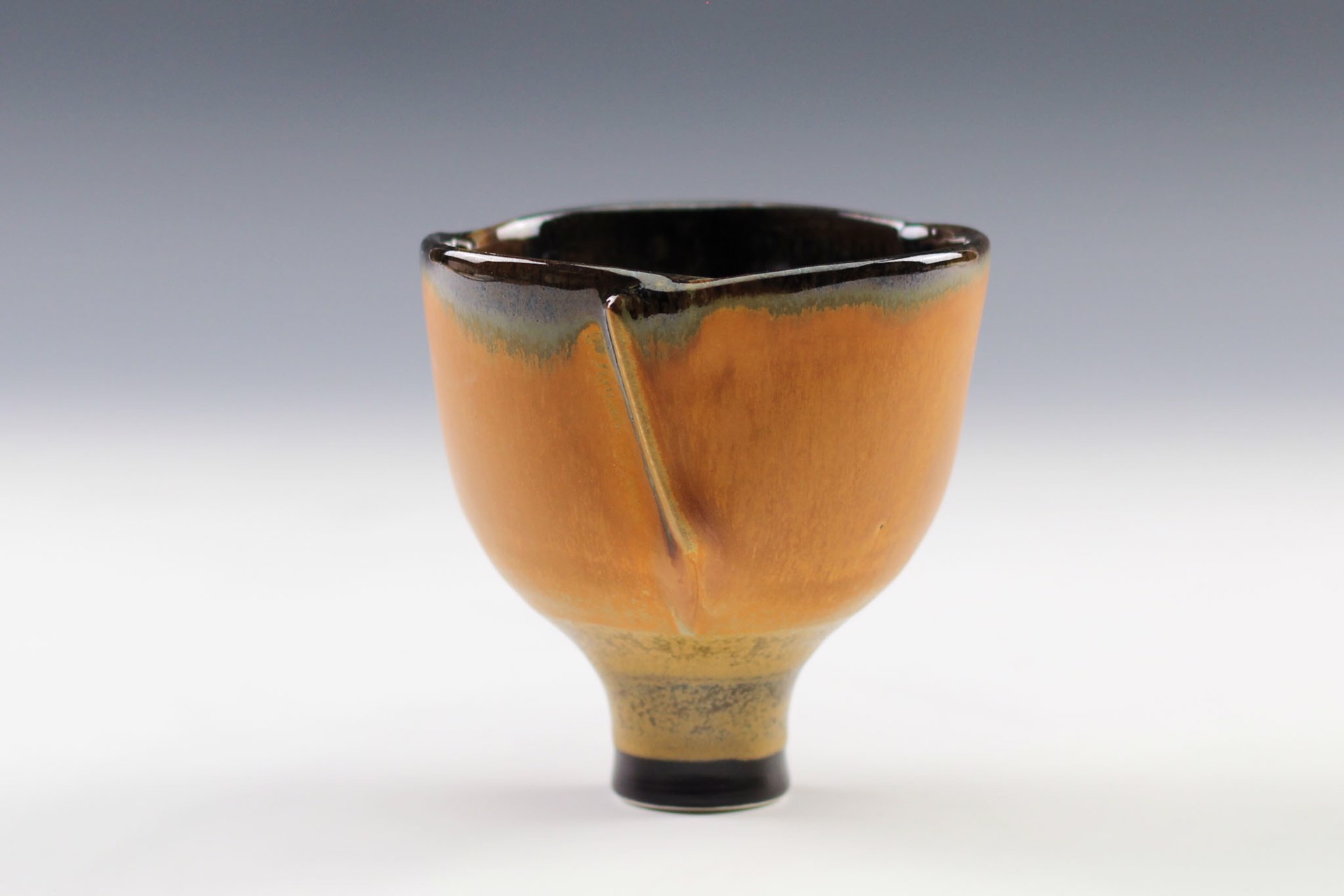 Orange Tea Bowl by Charlie Olson