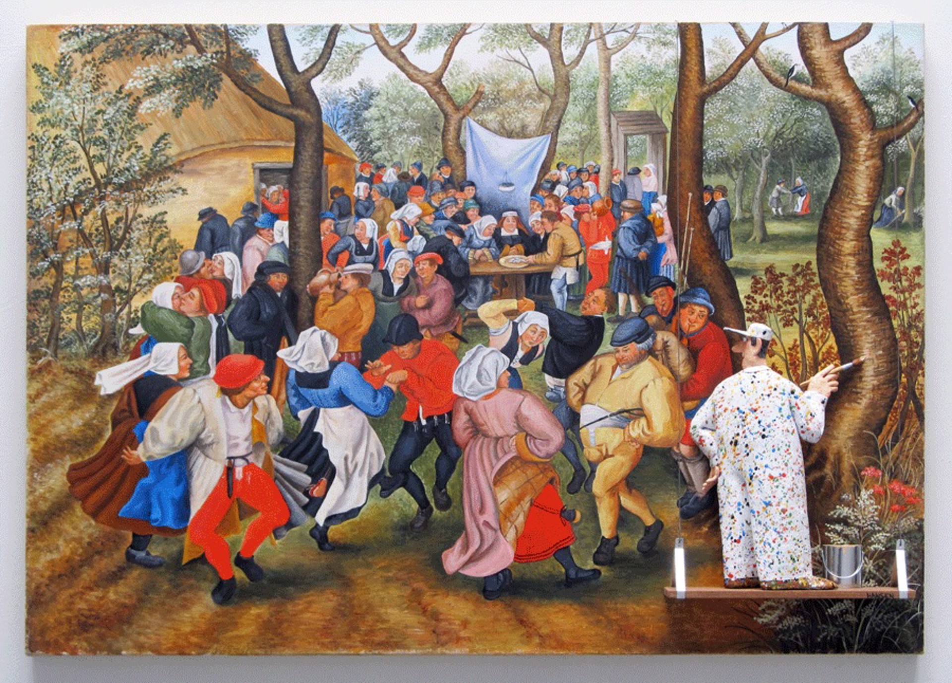 Stephen Hansen's tribute to Peter Brueghel II's 1607 painting, Peasant Wedding Dance
