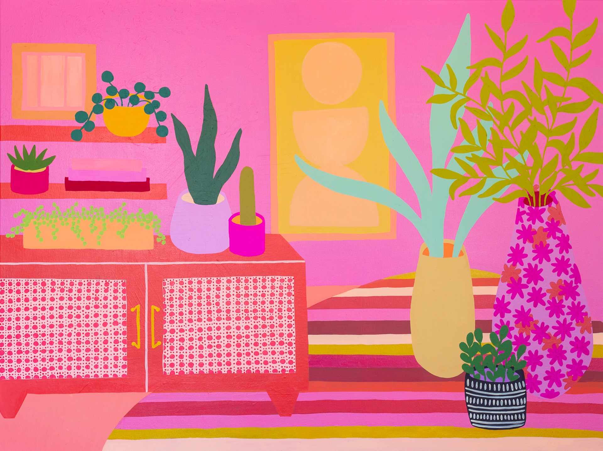 Pink Walls & Plants by Bailey Schmidt