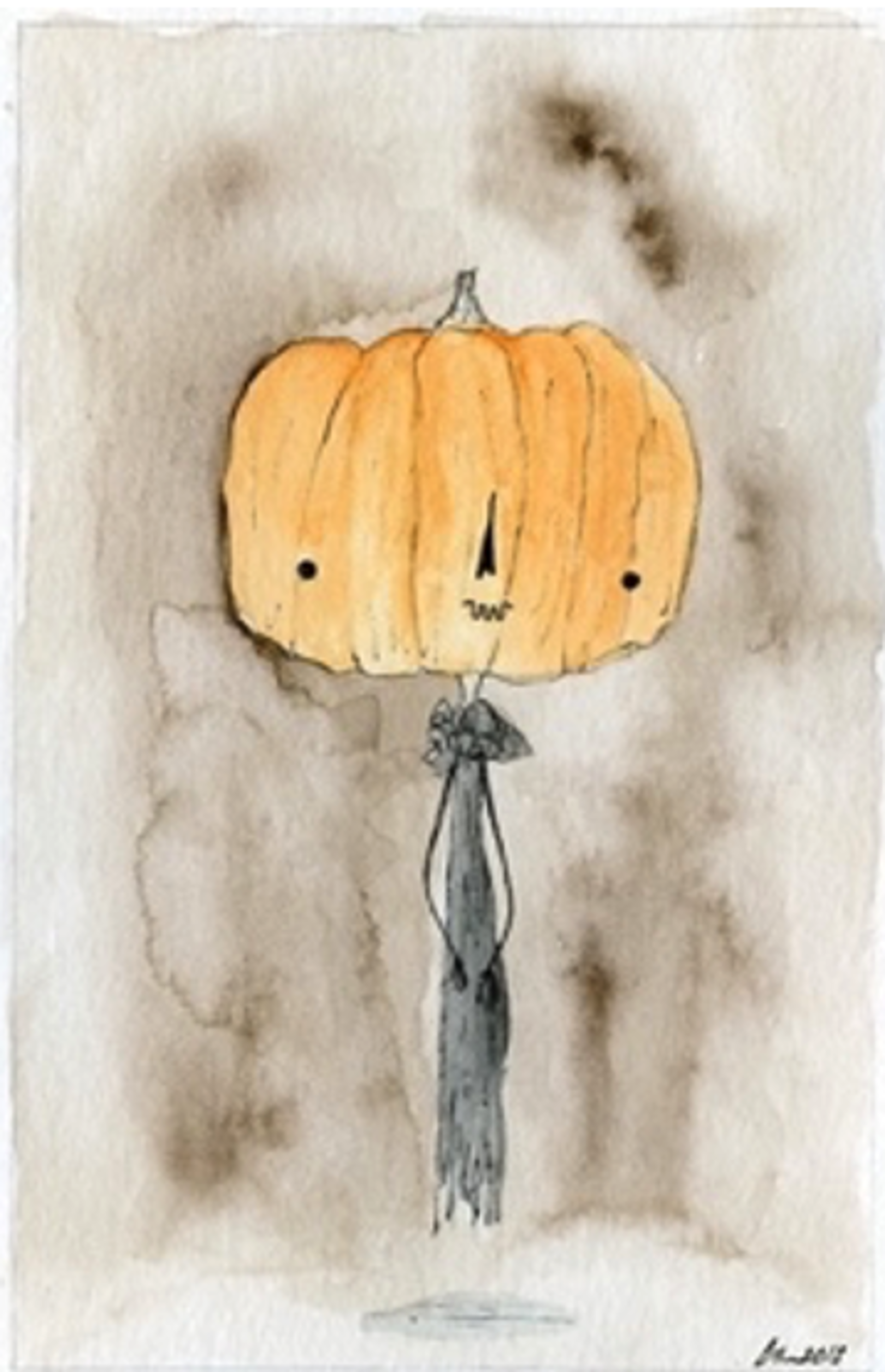 Single Pumpkin Ghost by Chris Thompson