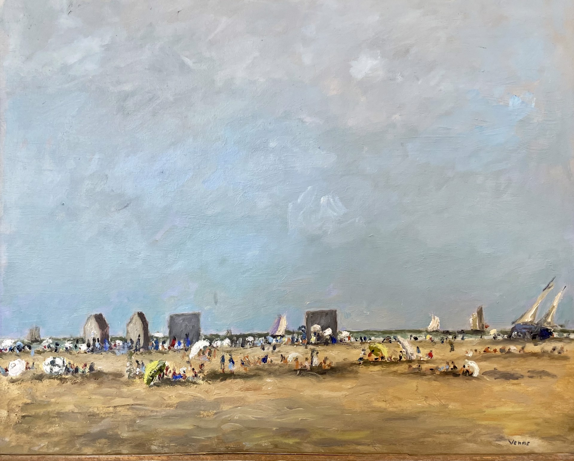 At the beach in Normandy by Andre Venne
