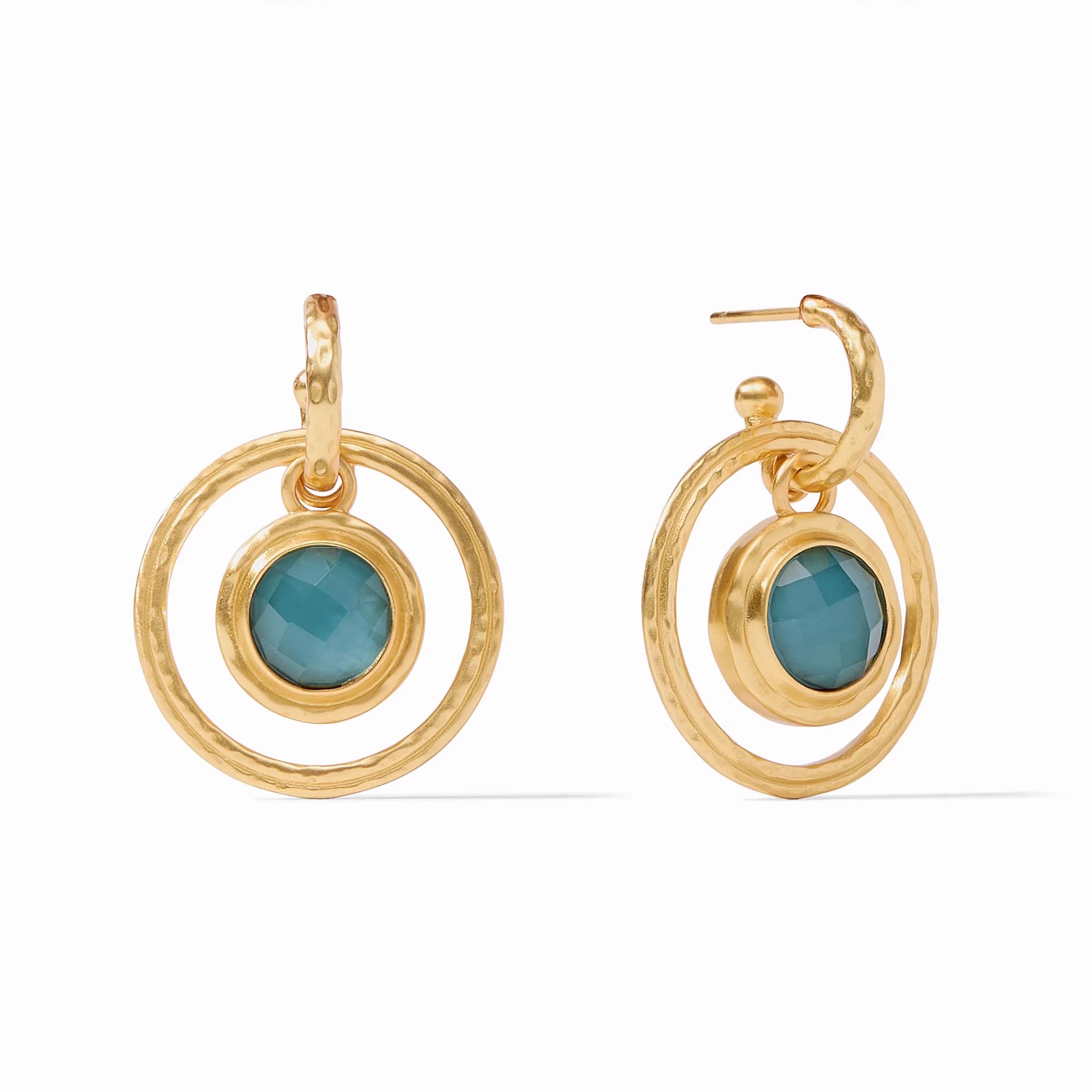 Astor 6 in 1 Charm Earring - Peacock Blue by Julie Vos