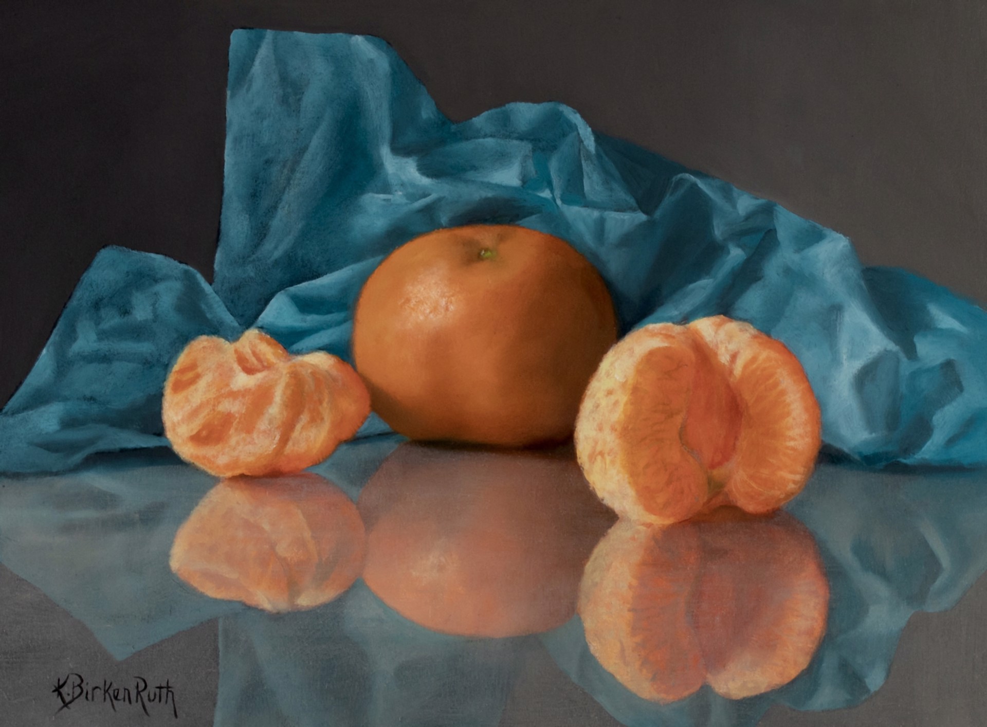 Clementines in Blue by Kelly Birkenruth