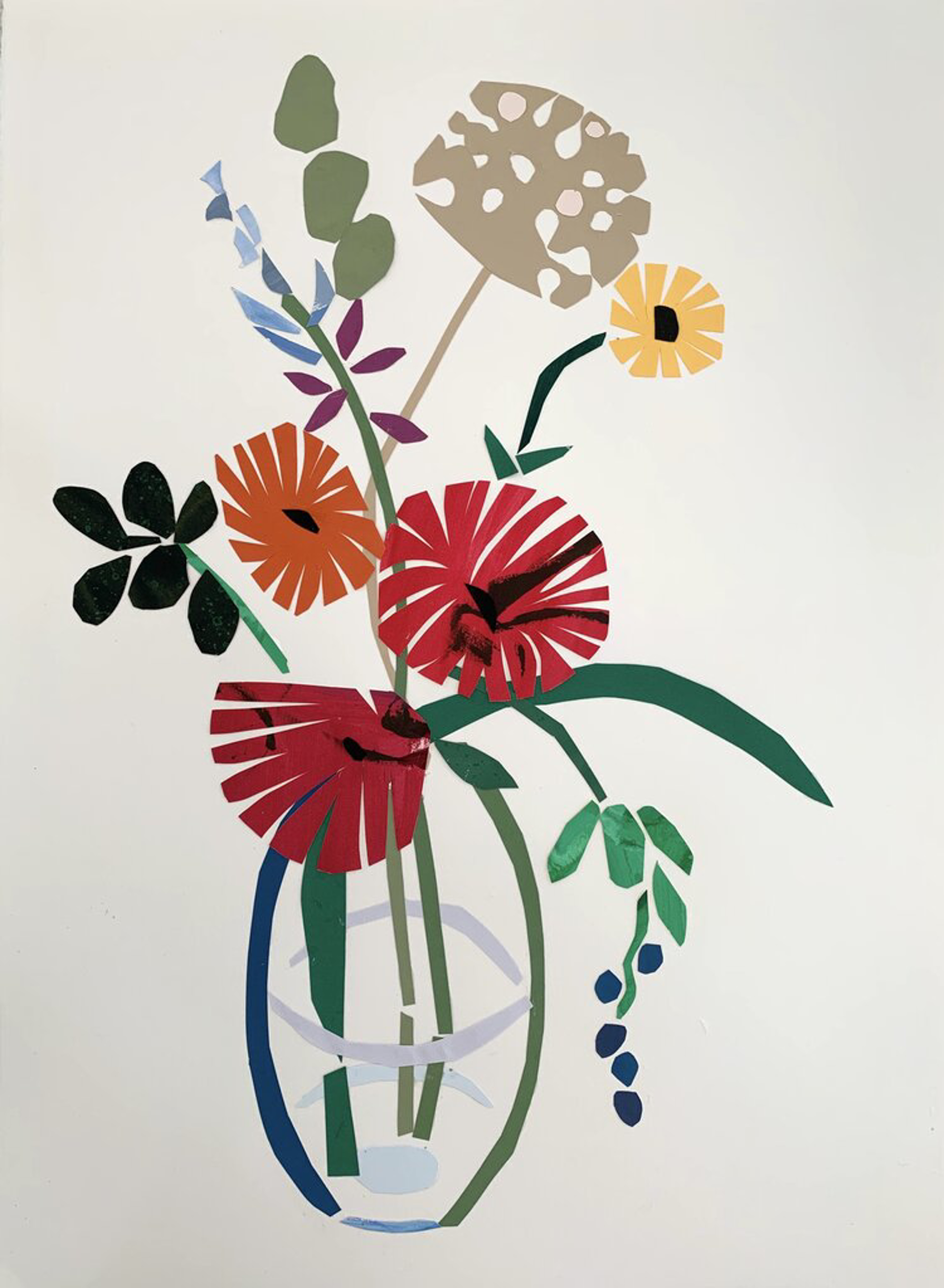 Collage, Mixed Bouquet I by Karen Blair
