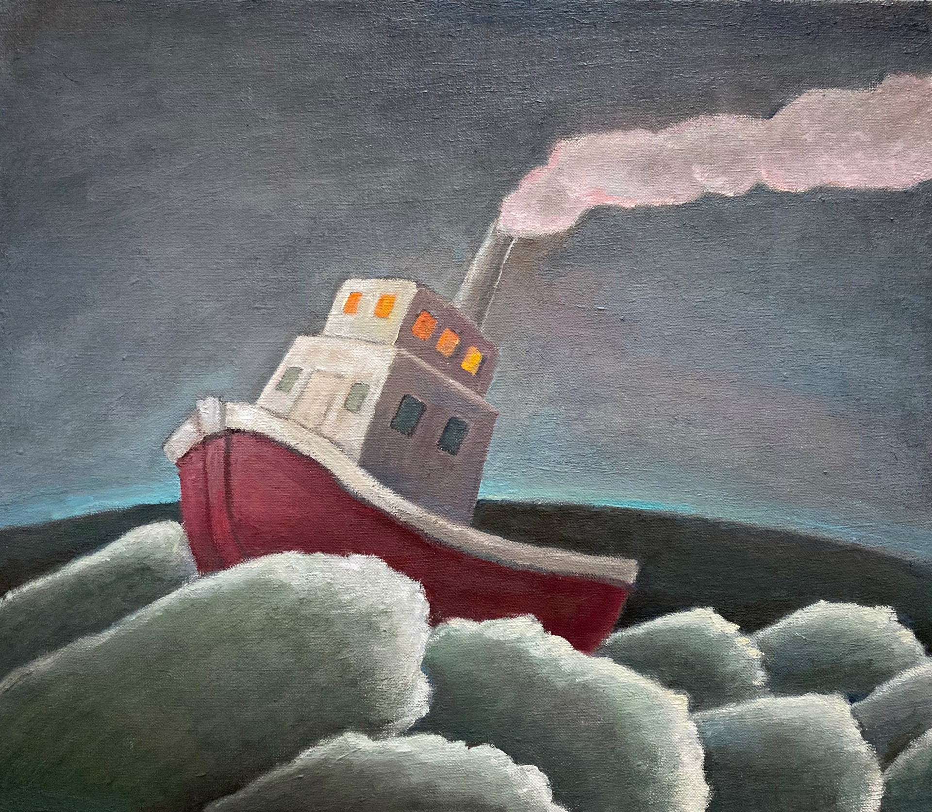 Lit Boat by Stephanie Frank Sassoon