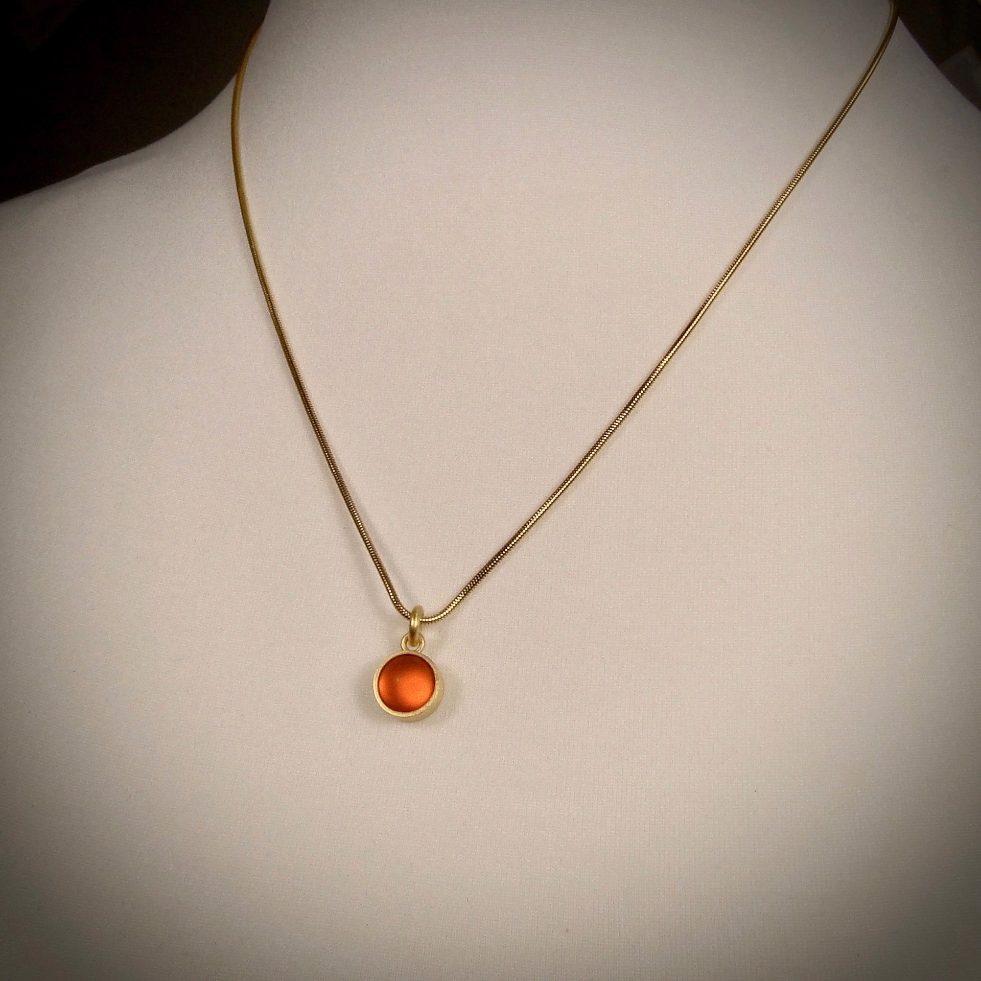 Orange Dot Necklace by AMY FAUST
