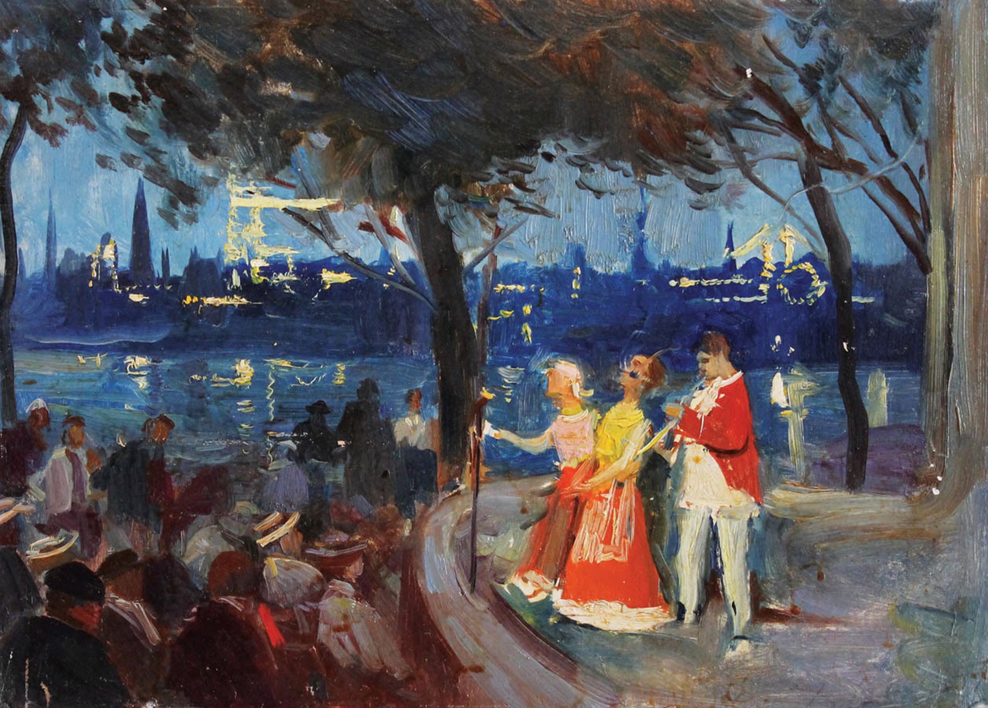 Musicians by the River by Dmitri Nalbandayan