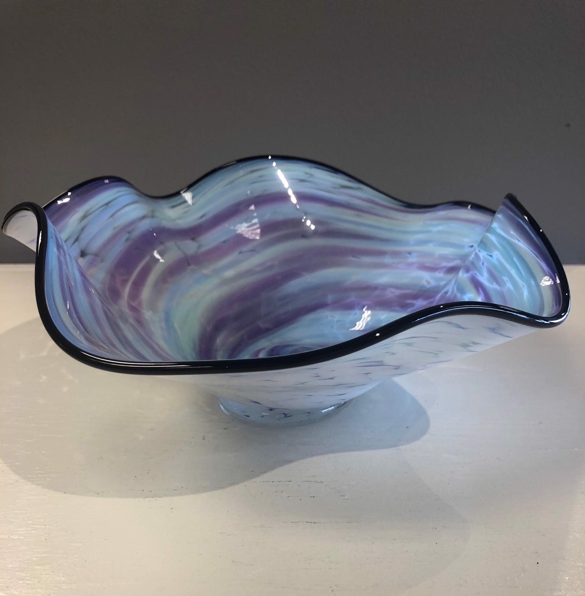 Scallop Bowl Forge Lareny by AlBo Glass