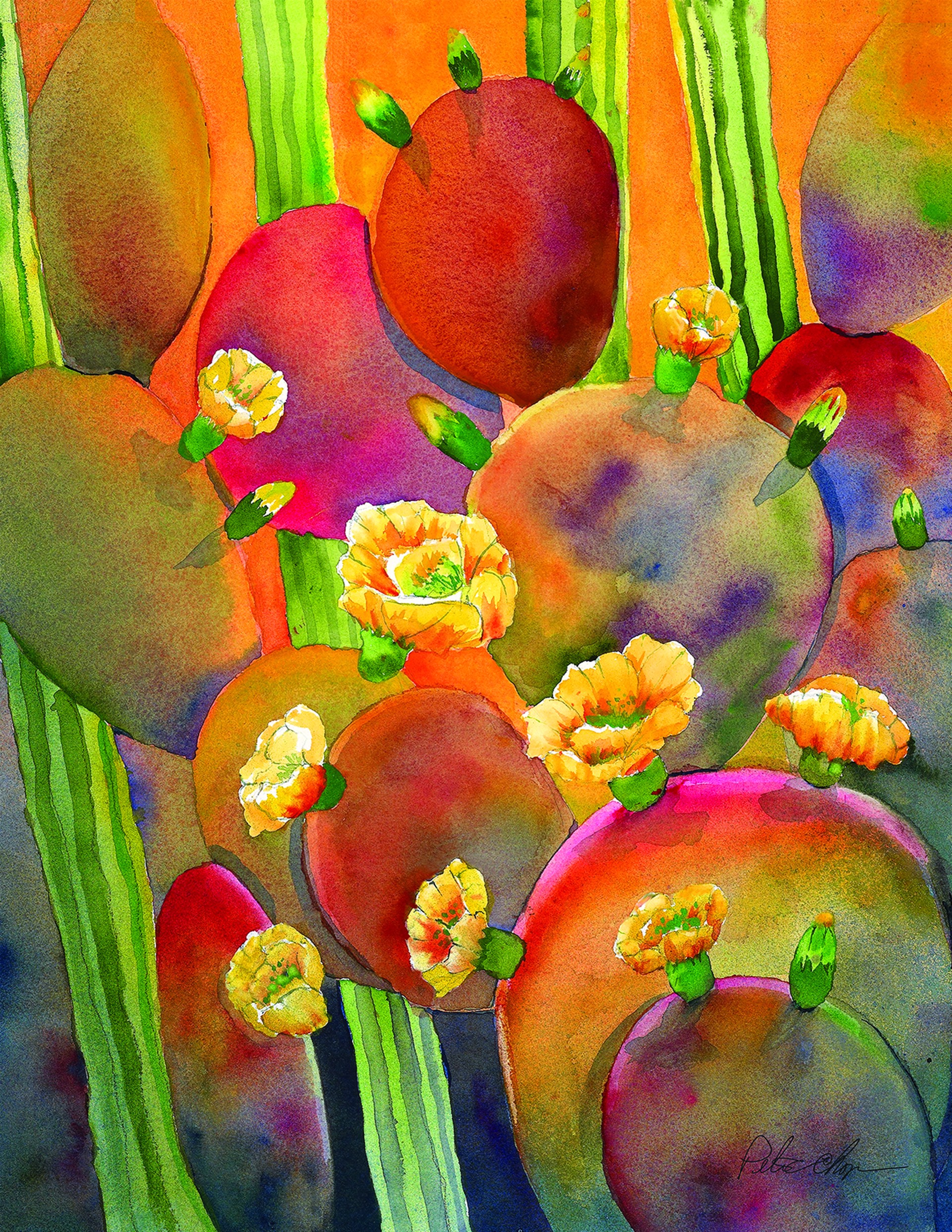 Prickly Pear Passion Giclee by Peter Chope