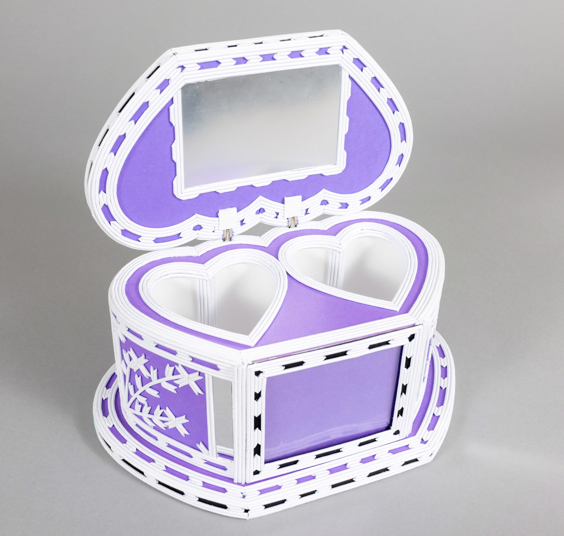 Purple Double Heart Box by M.M.