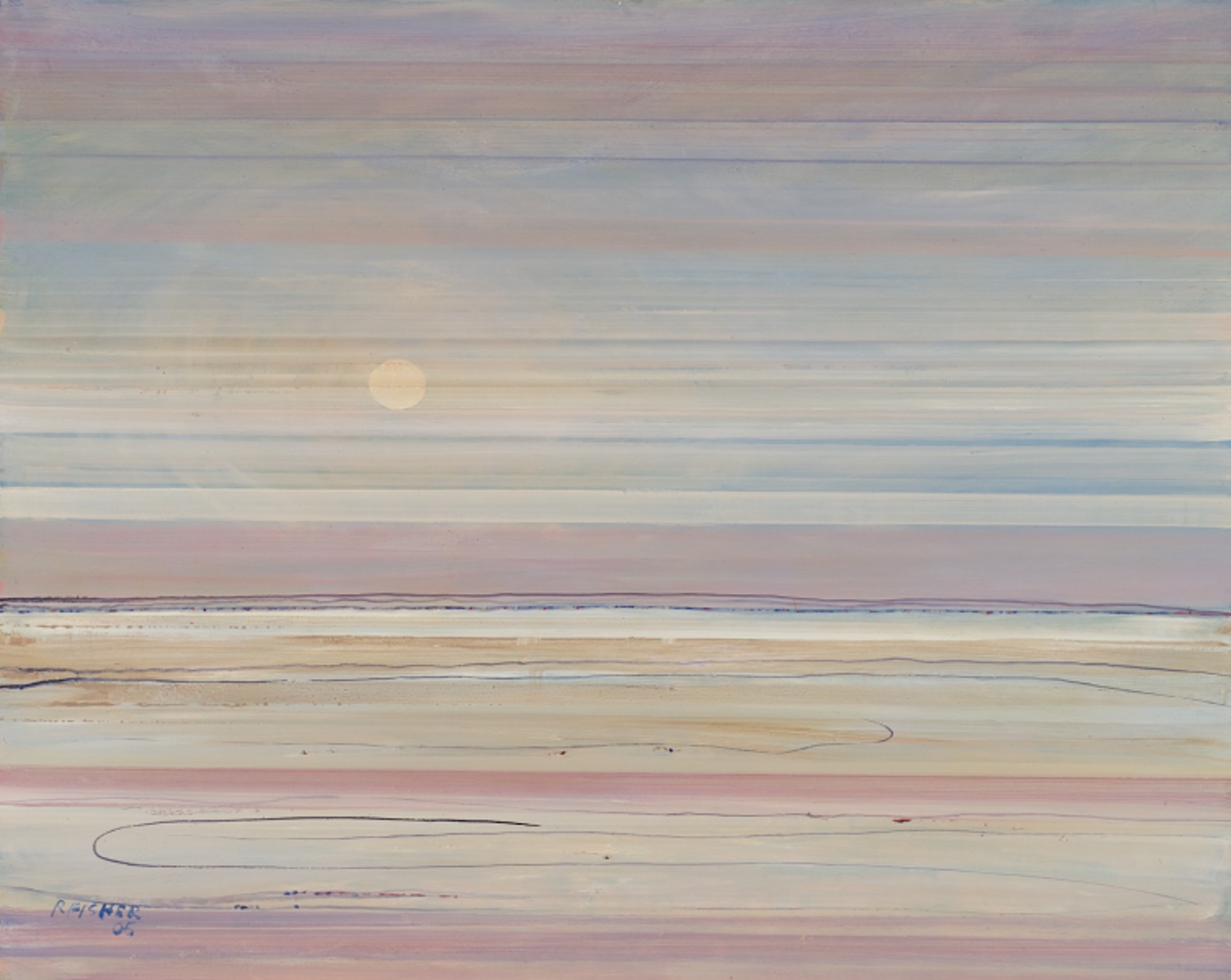 Lake Eyre Moon by Robert Fisher