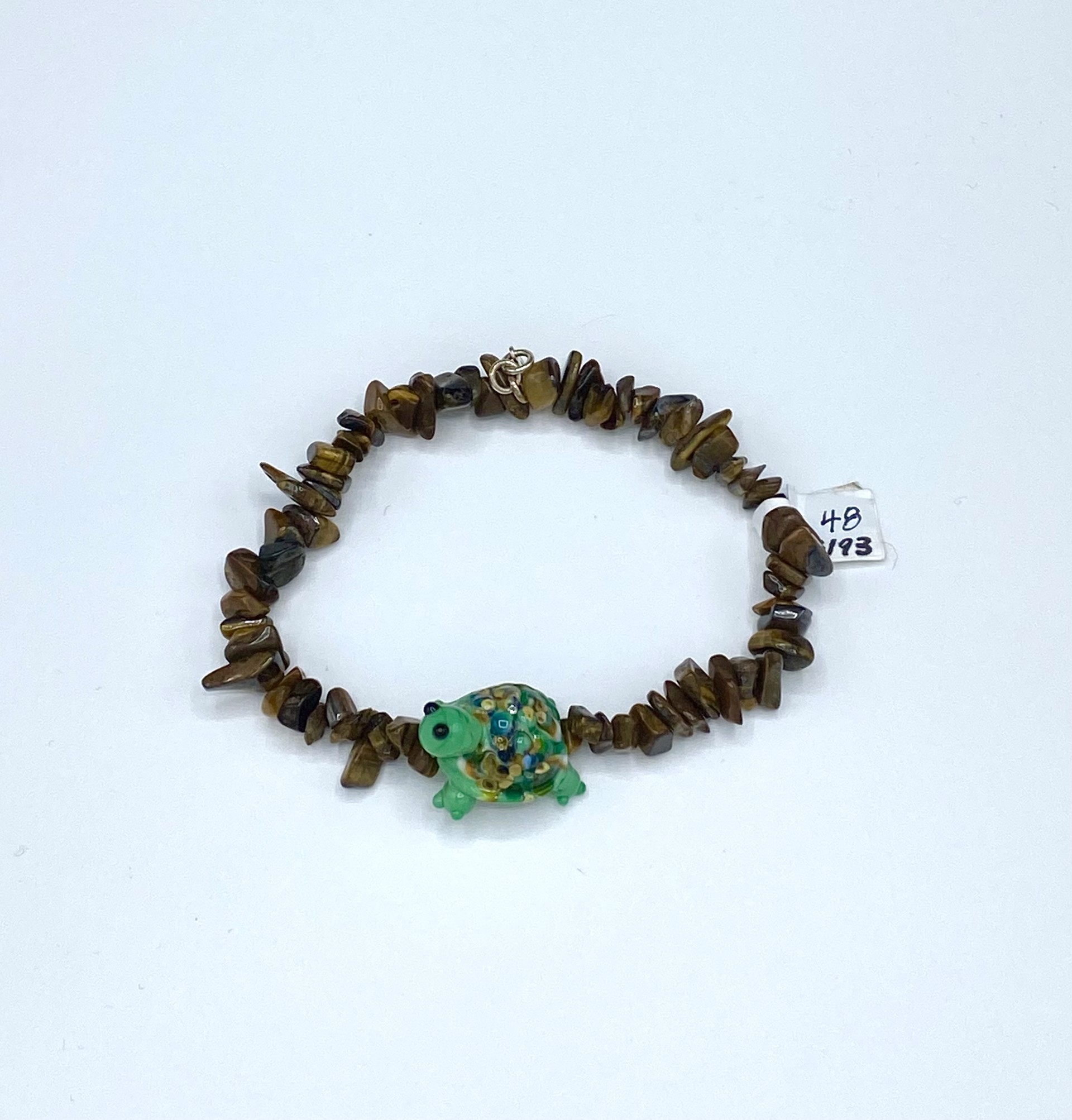 Tigers Eye and Glass Turtle Bracelet by Emelie Hebert