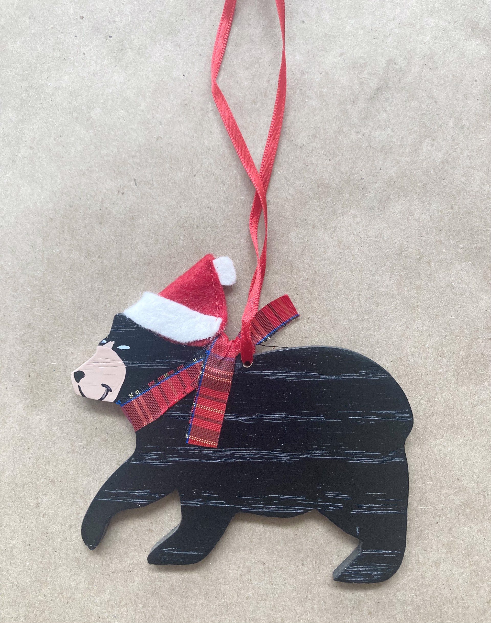 Black Bear Ornament by Dan Wieske