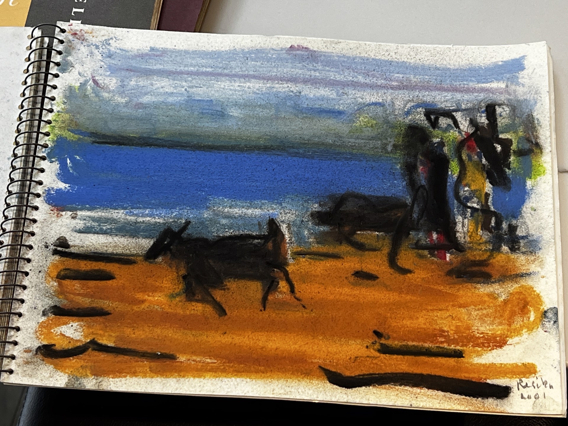 Dogs Near the Pond by Paul Resika