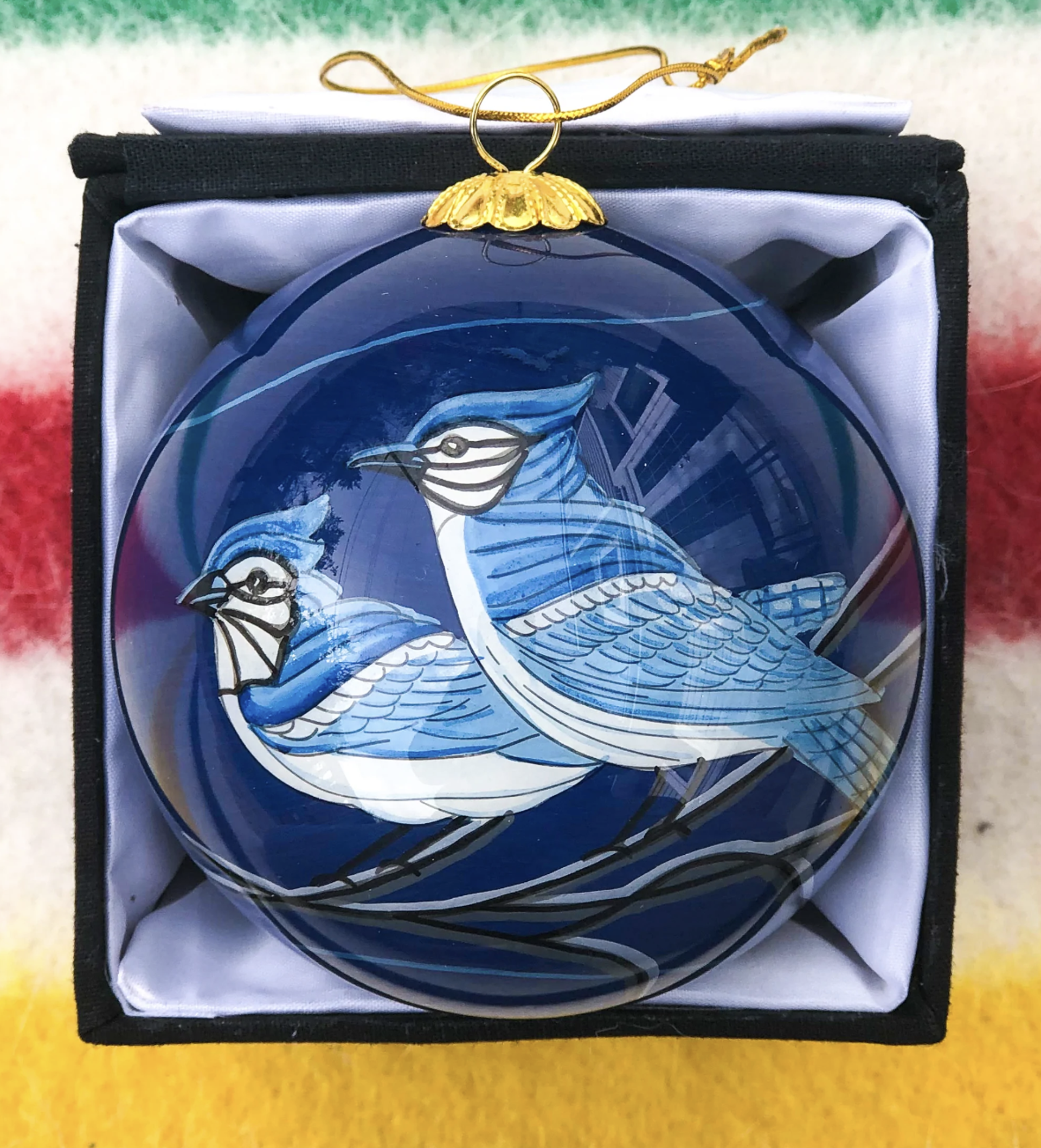 Jay Birds Ornament by Robbie Craig