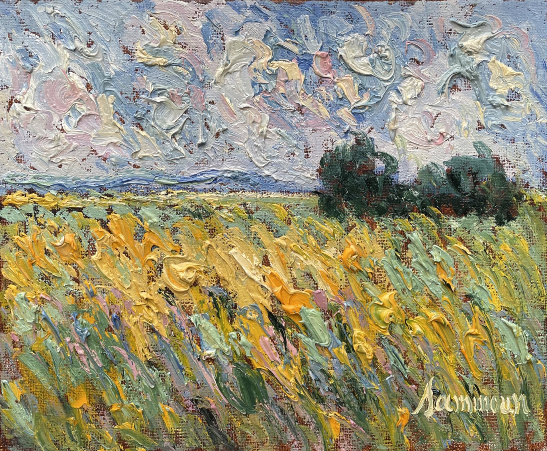 Mustard field, Ile d'Orleans by Samir Sammoun