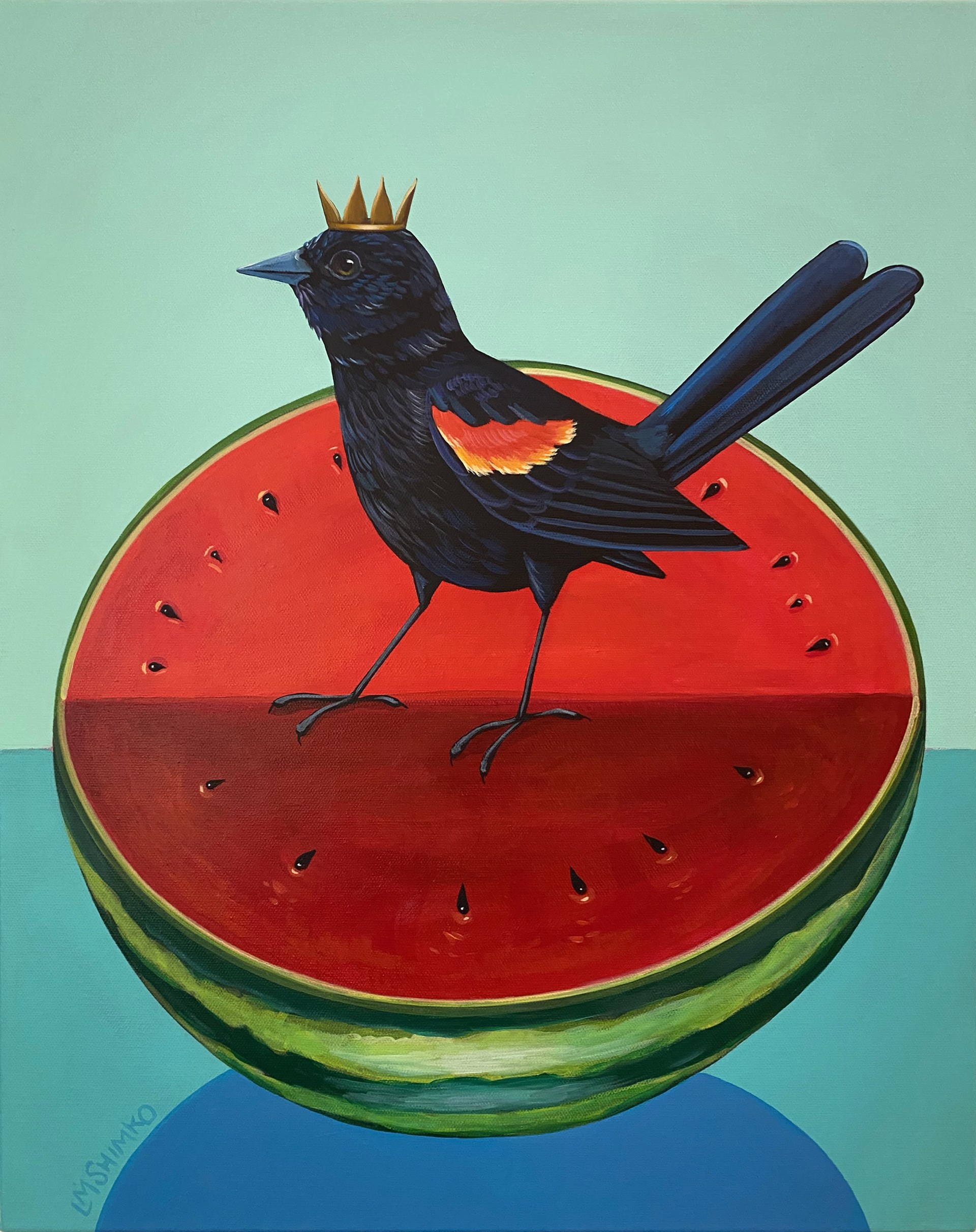 Summer Red-Winged Black Crown by Lisa Shimko