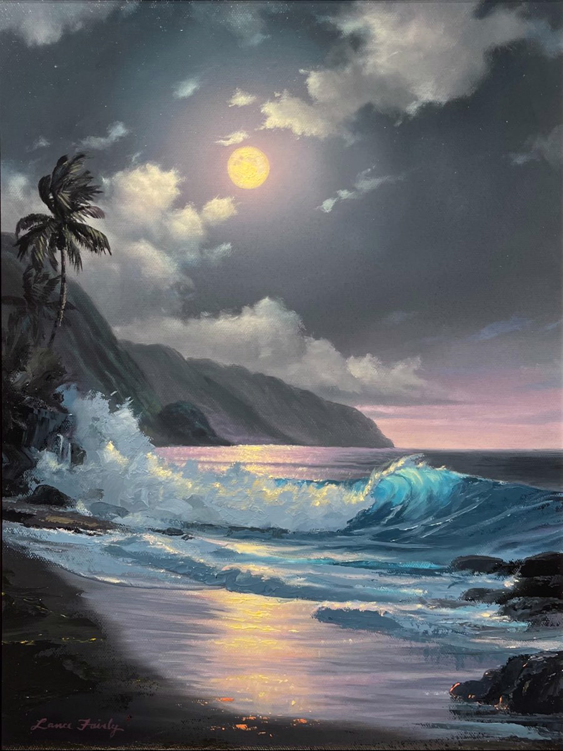 Moonlight Swims Windward Side by Lance Fairly
