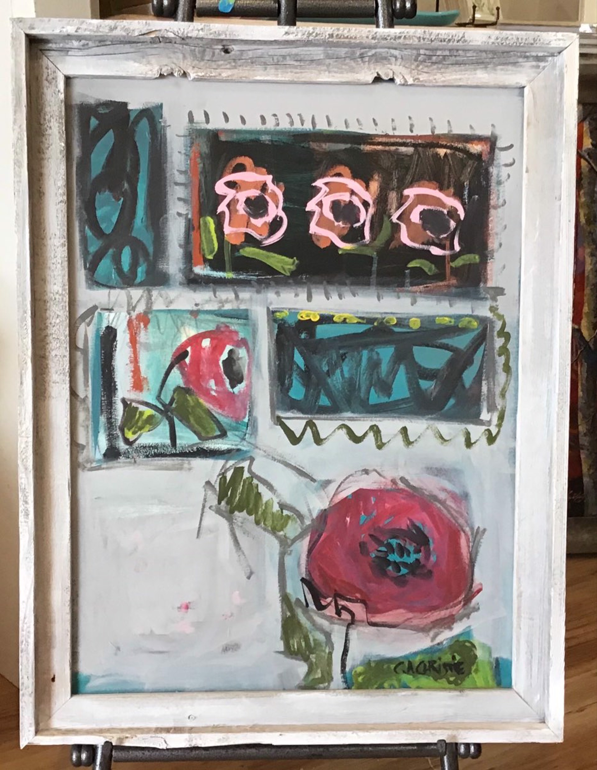 Poppies and Boxes by Carol Christie