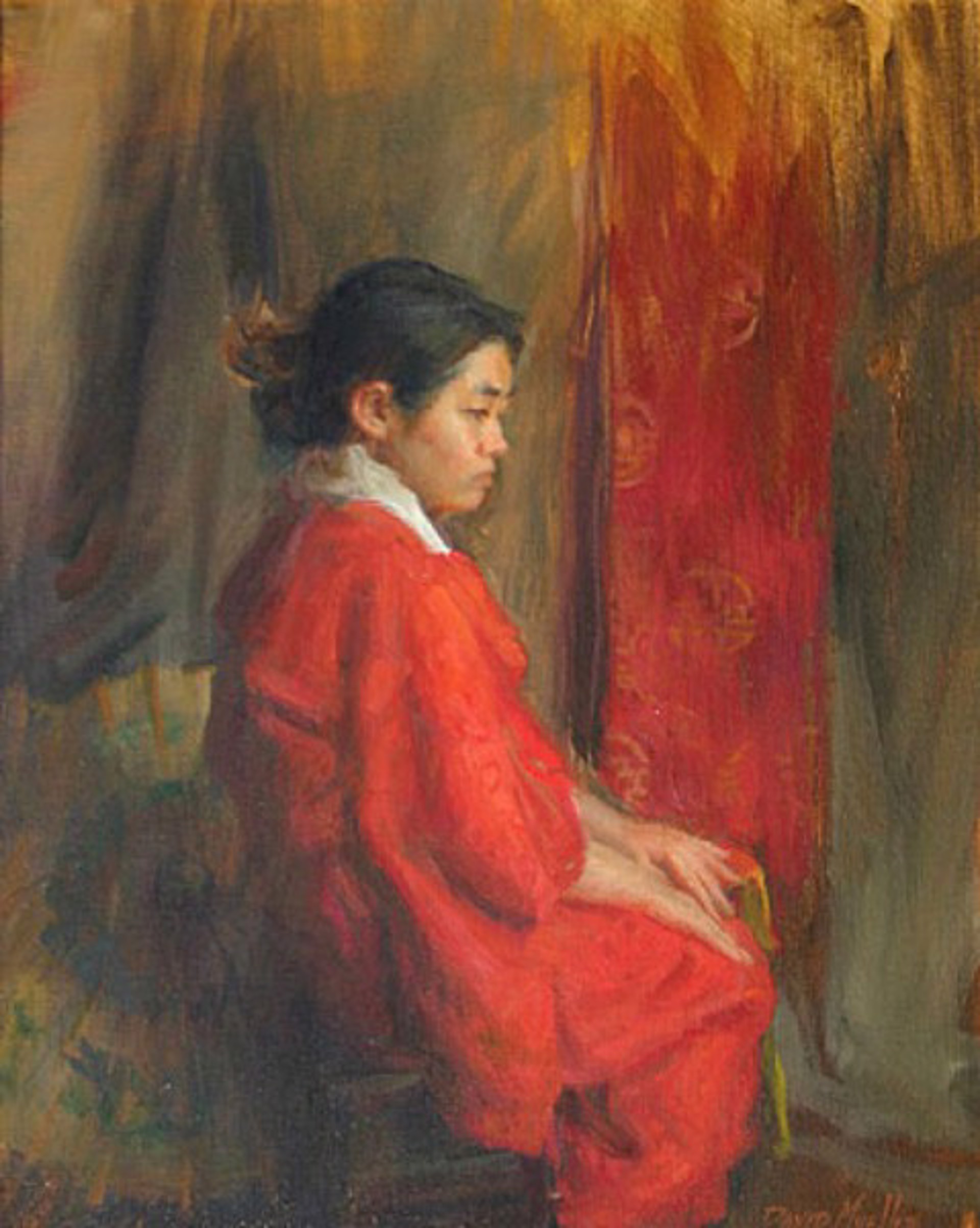 Red Kimono by David Mueller