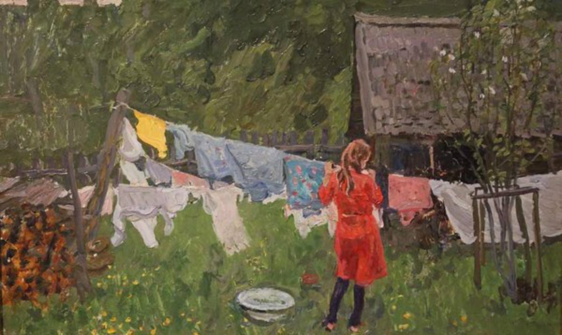 Hanging Laundry by Sergei Tkachev
