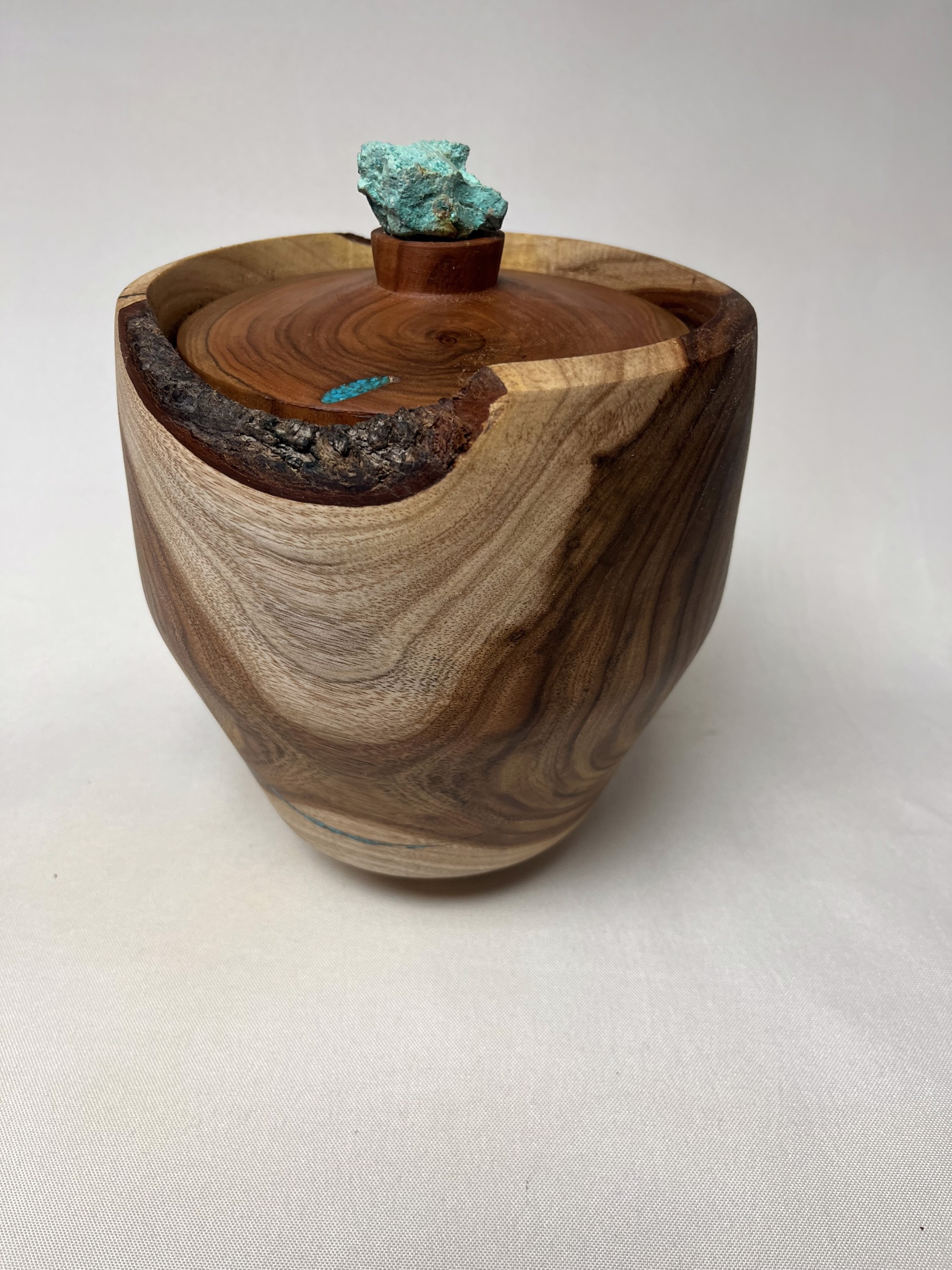 Turned Wood Jar W/Lid #22-103 by Rick Squires