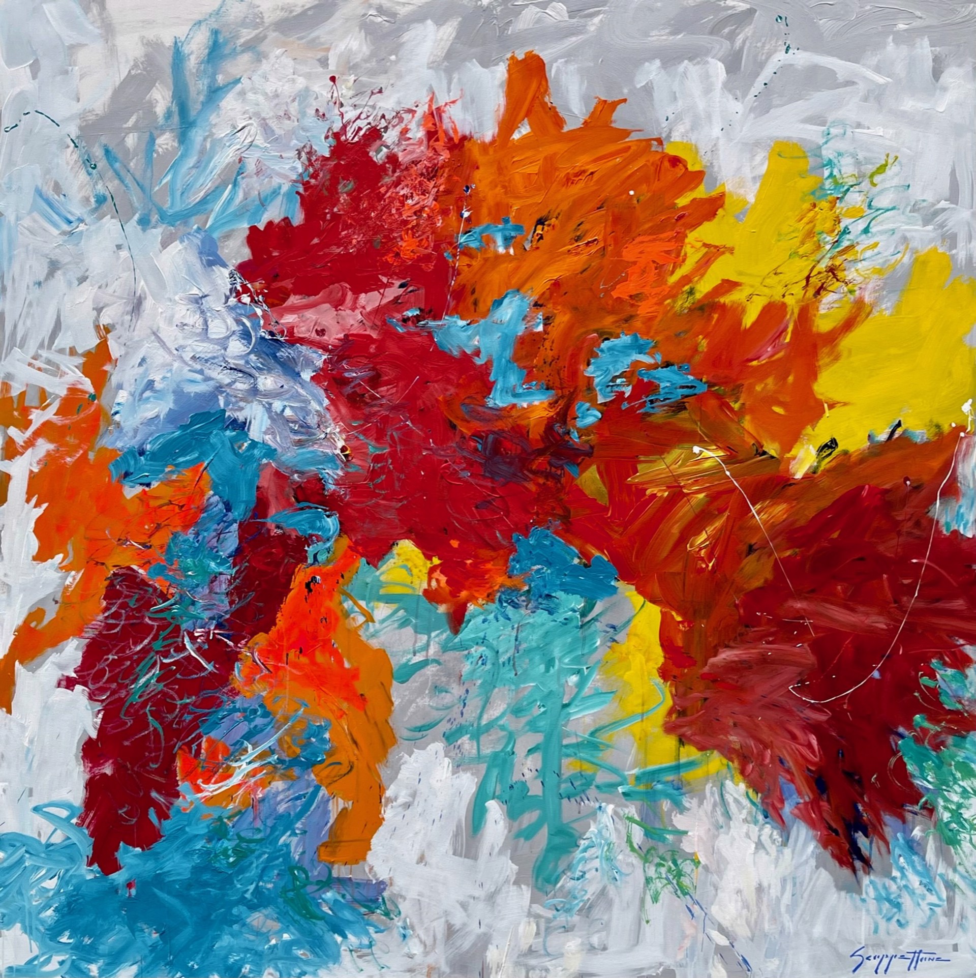 Sun Falcon (Flying) by James Scoppettone (Abstracts)