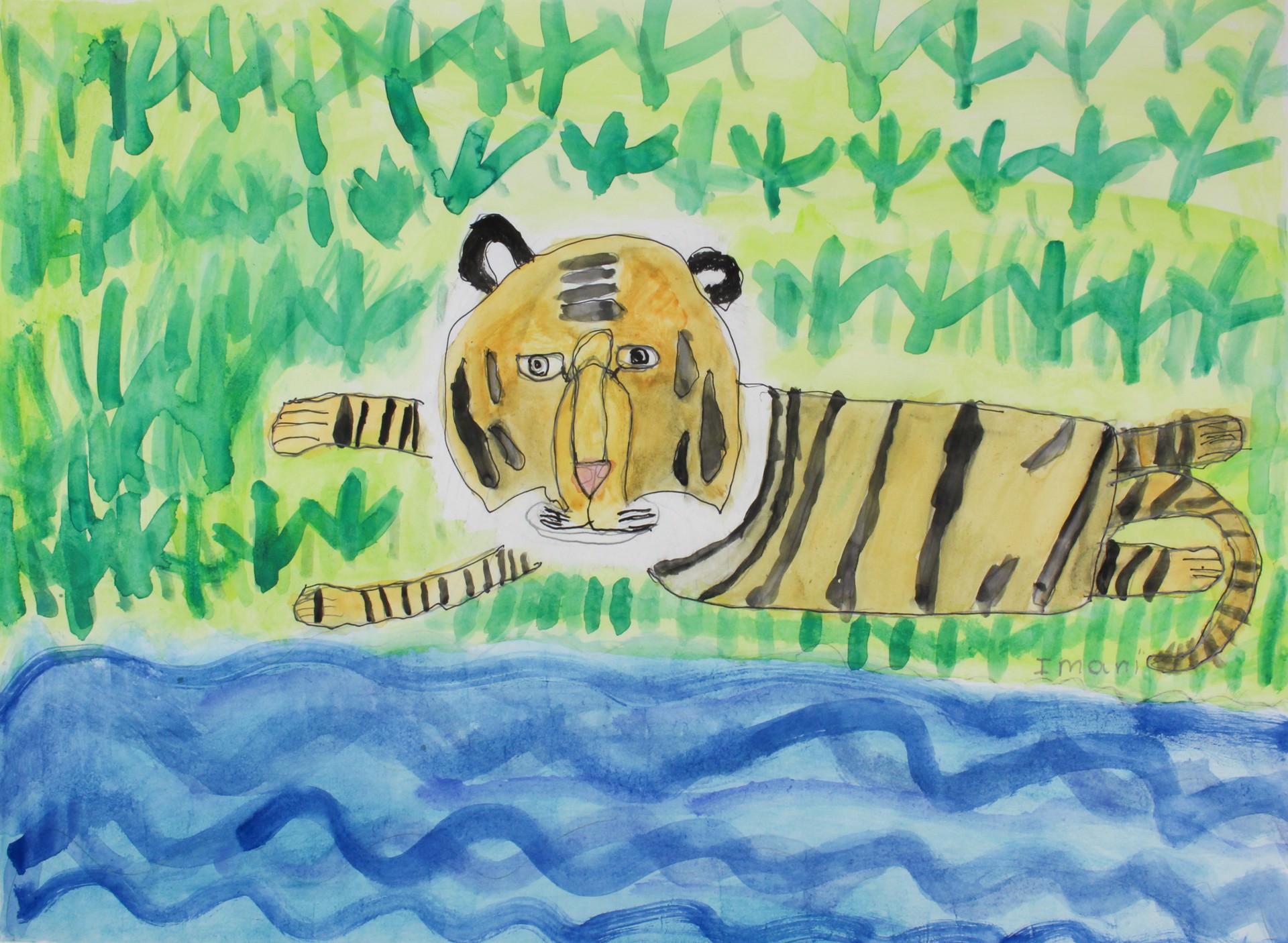 Tiger Goes Swimming by Imani Turner