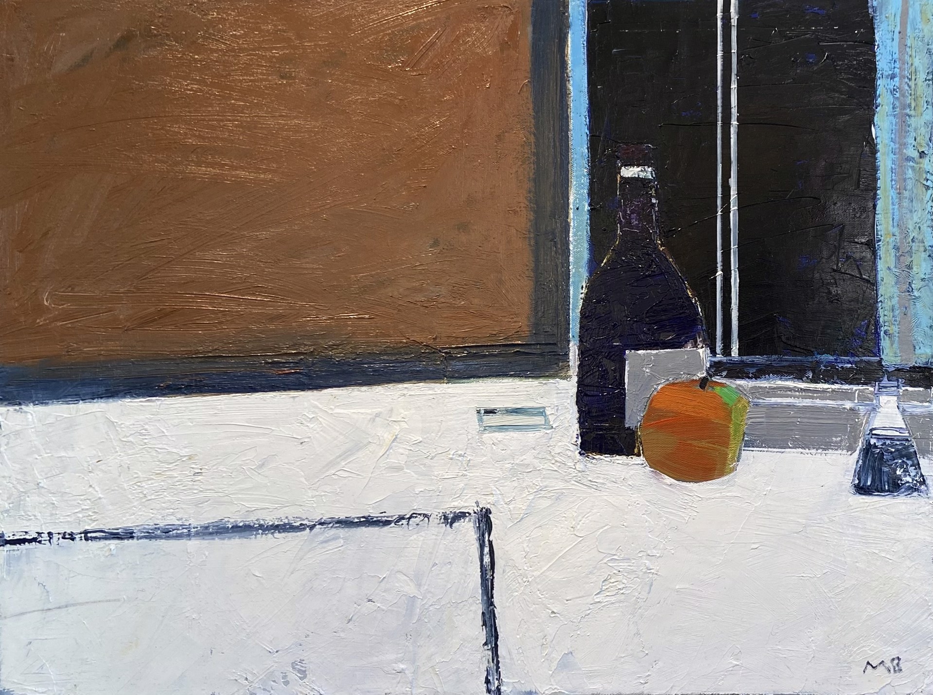 Night Still Life with Bottle by Mac Ball