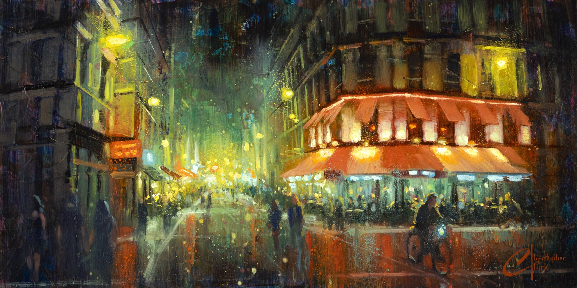 Paris, Rainy Street 2 by Christopher Clark
