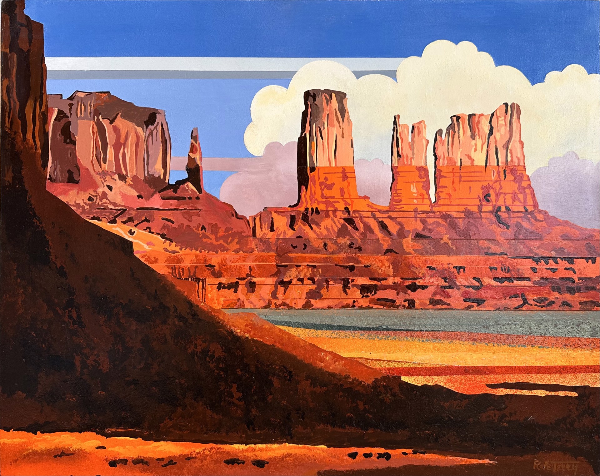 Sentinel Mesa from the North Window by Rafe Terry