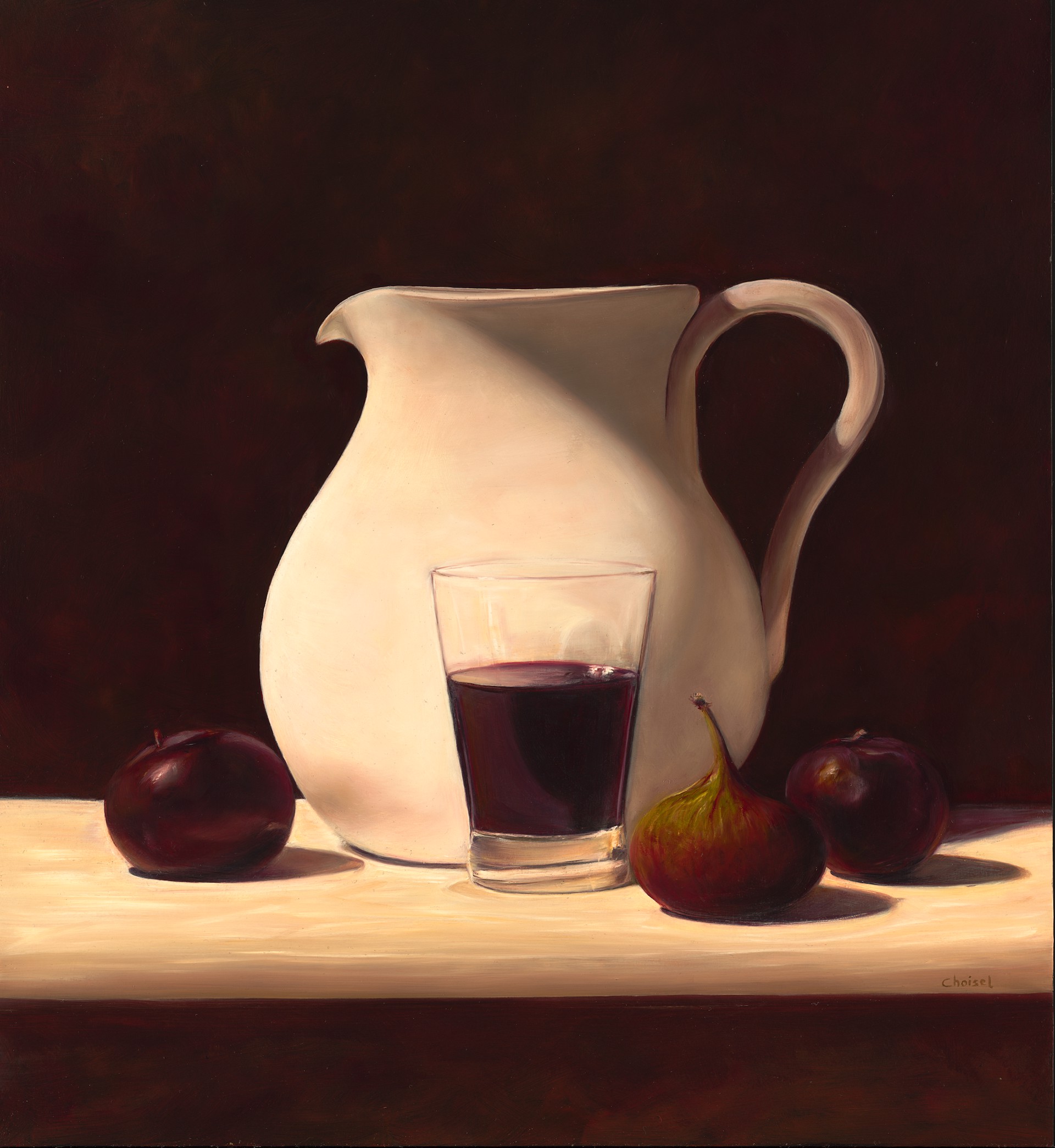 Pitcher, Plums and Wine by Frederic Choisel
