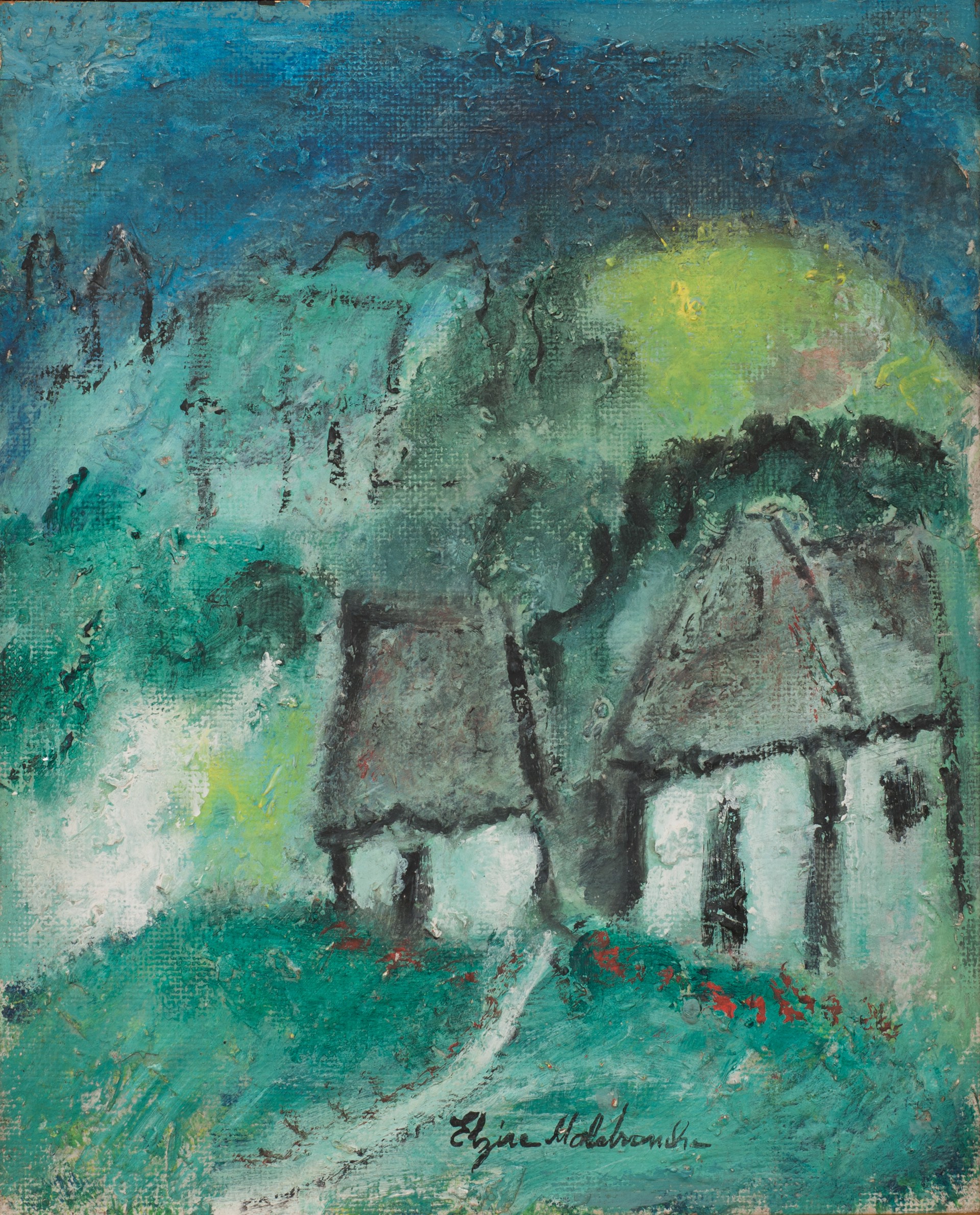 Houses #24-3-96GSN by Elzire Malebranche (Haitian, 1919-2003)