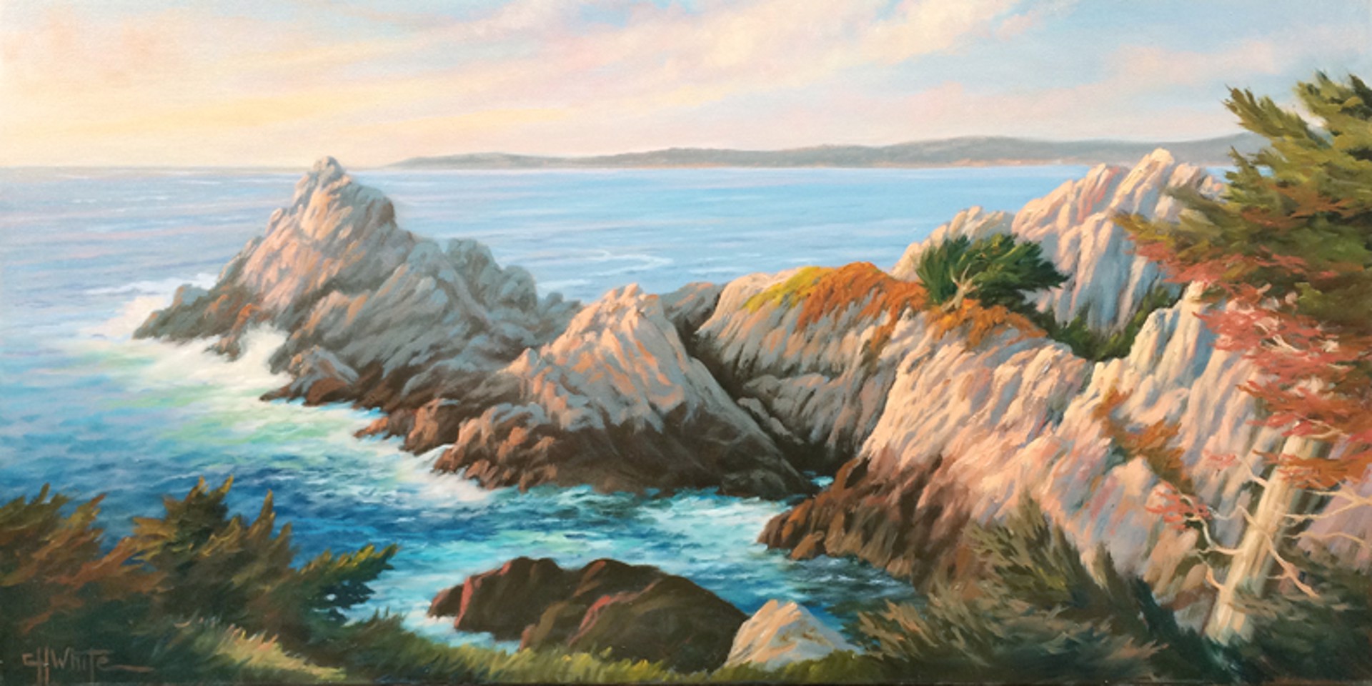 Sunset at Point Lobos by Charles White