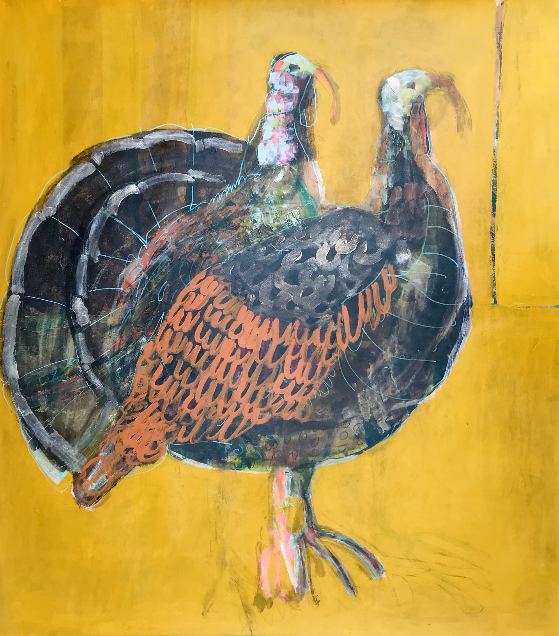 Two Turkeys LOT 101 The Sporting Art Auction 2023 by Rachael Van Dyke