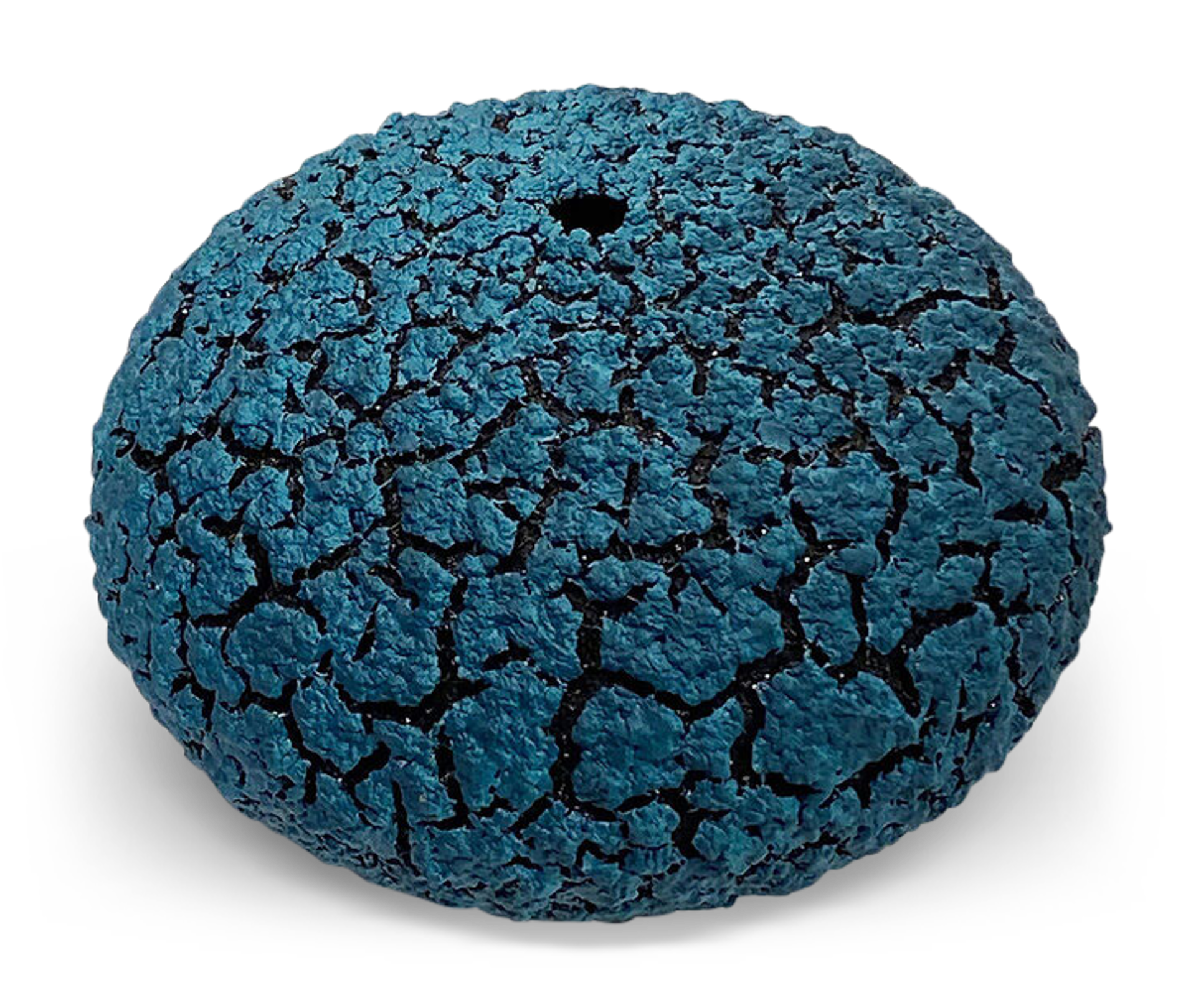 Urchin Vessel ~ Turquoise Green and Peacock Blue by Randy O'Brien