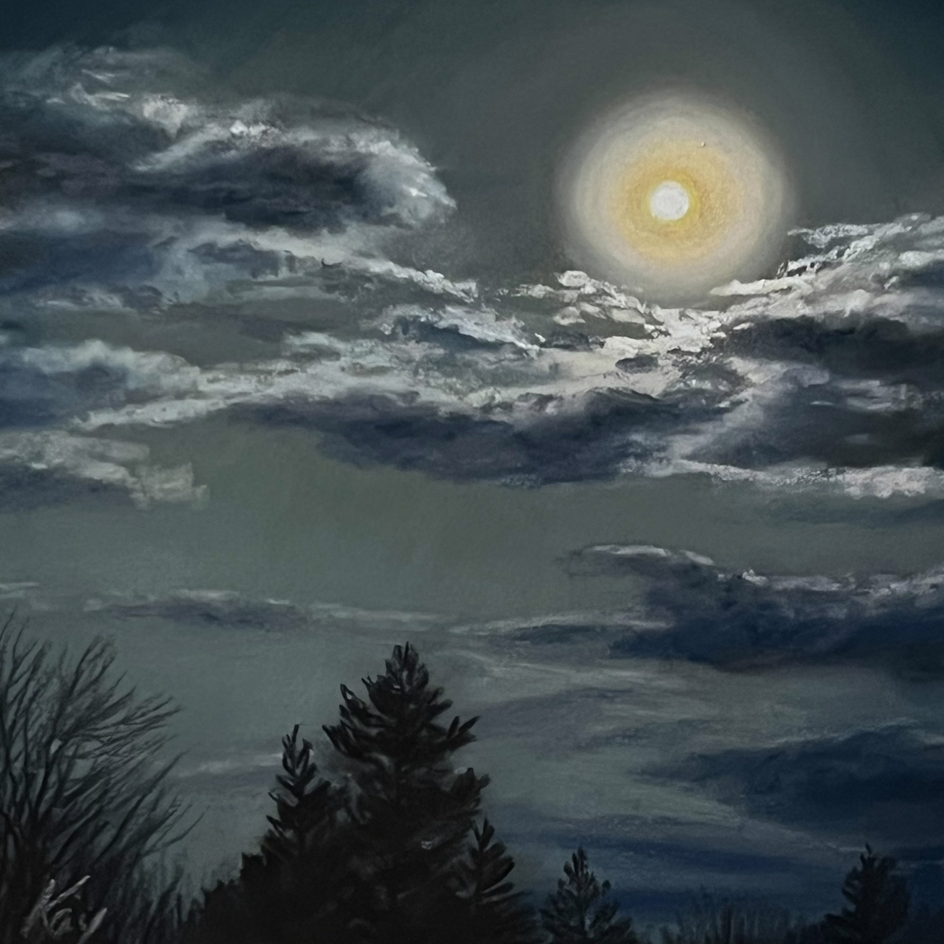Frost and Full Moon by Kay Brathol-Hostvet