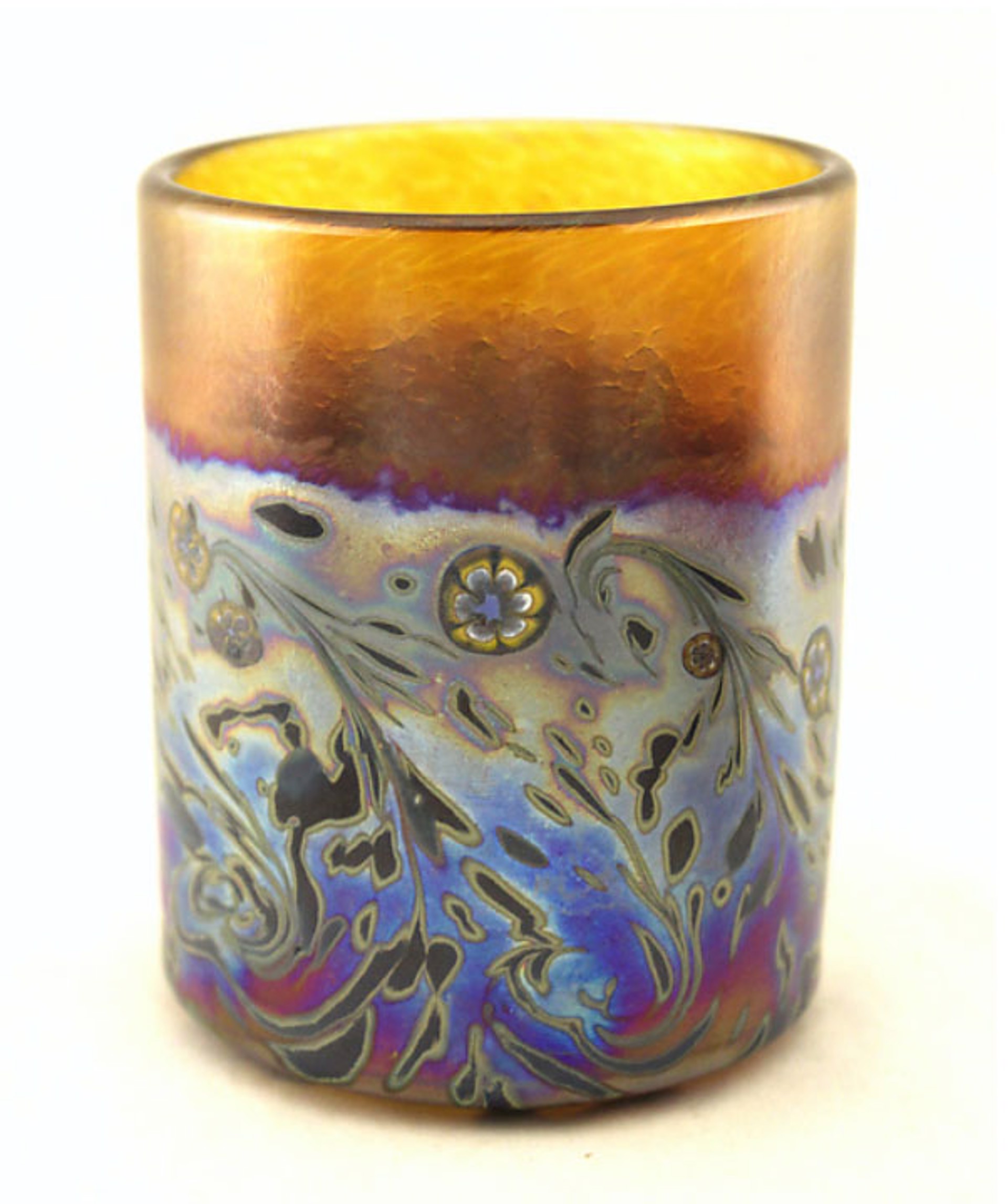 Topaz Old Fashioned Short Monet Glass by Ken Hanson & Ingrid Hanson