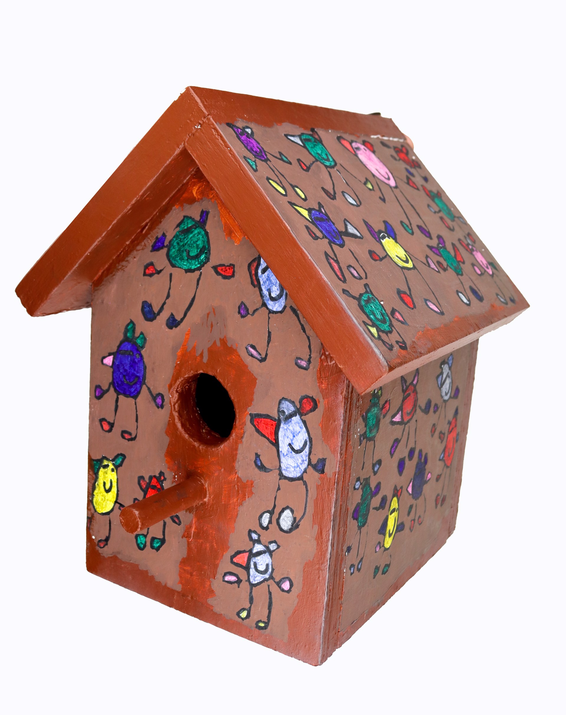 Spring Animals Birdhouse by Eileen Schofield