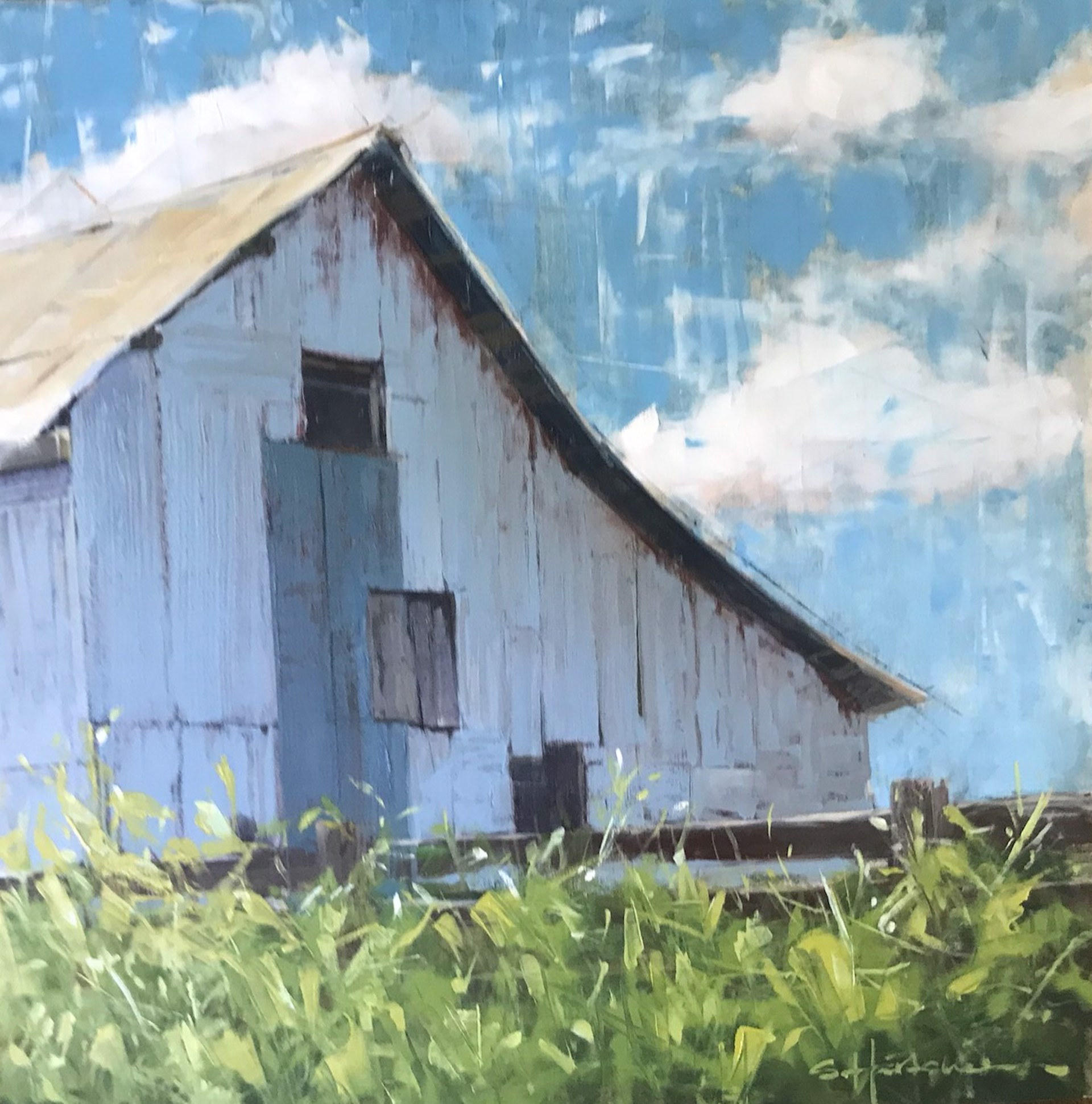 Prairie Grass (Terrance’s Barn) by Stephanie Hartshorn