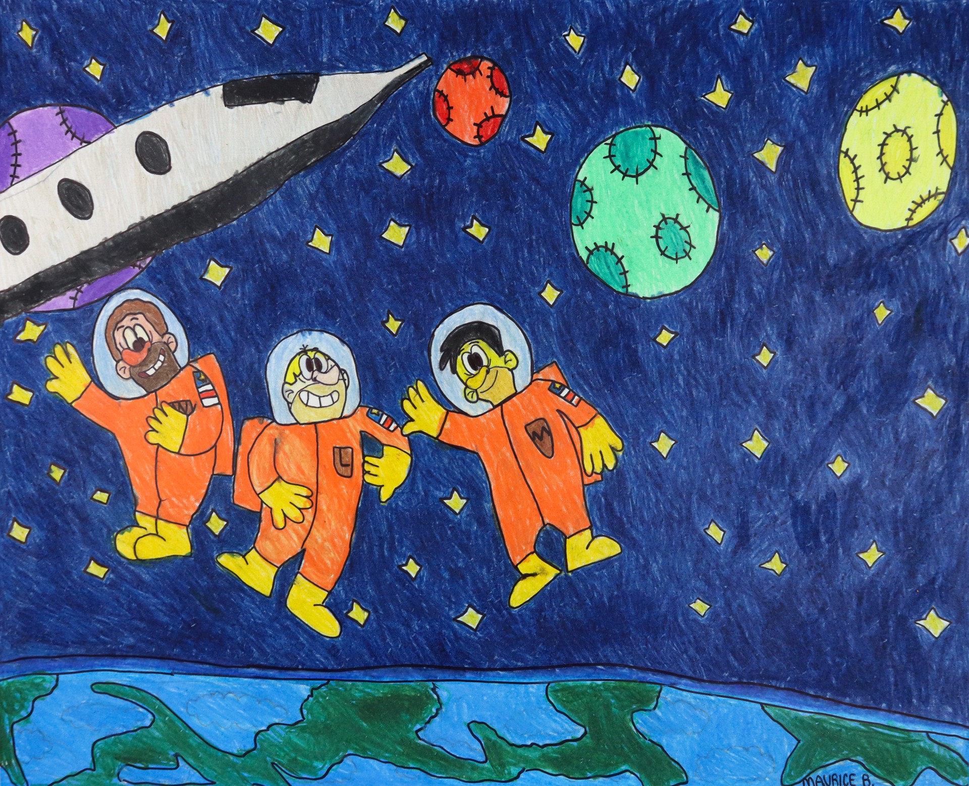Astronauts (FRAMED) by Maurice Barnes