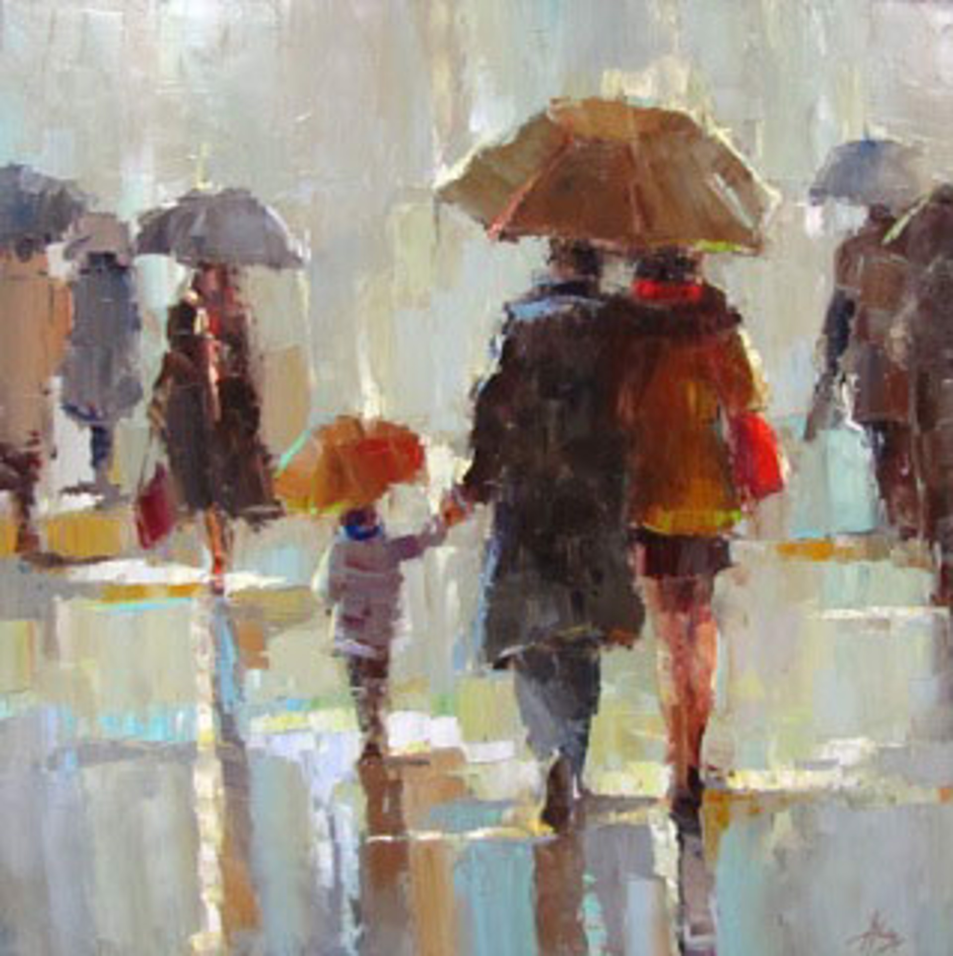 Rainy Day Family by Barbara Flowers