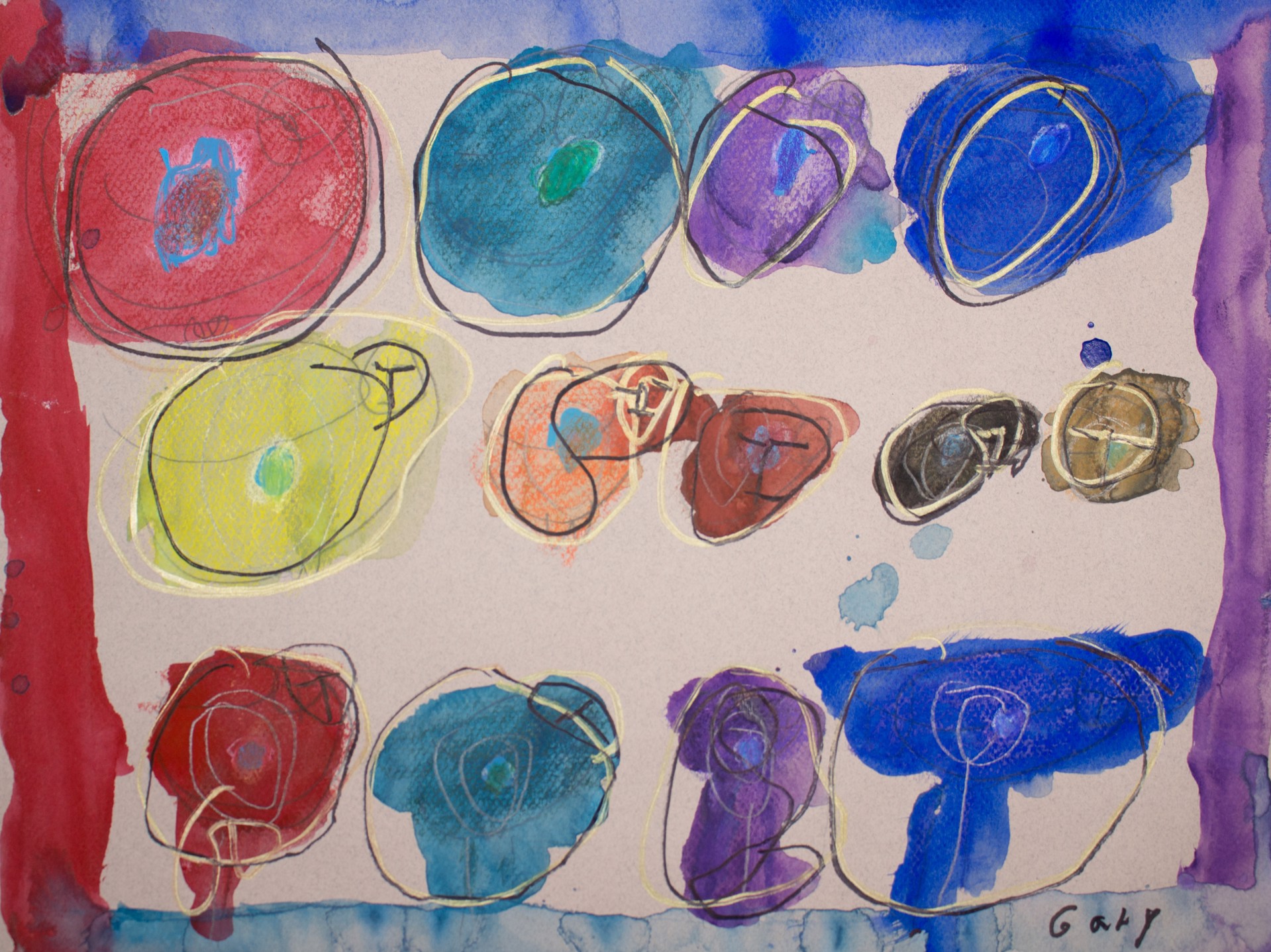 Group of Animals #1 (FRAMED) by Gary Murrell