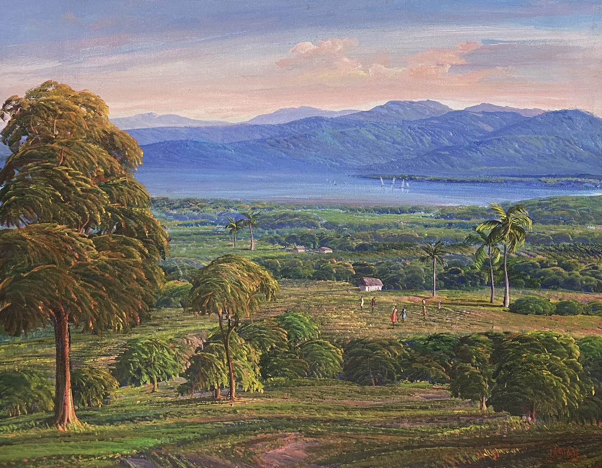 Landscape with Bay View #31MFN by Jean Adrien Seide (Haitian, b.1956)
