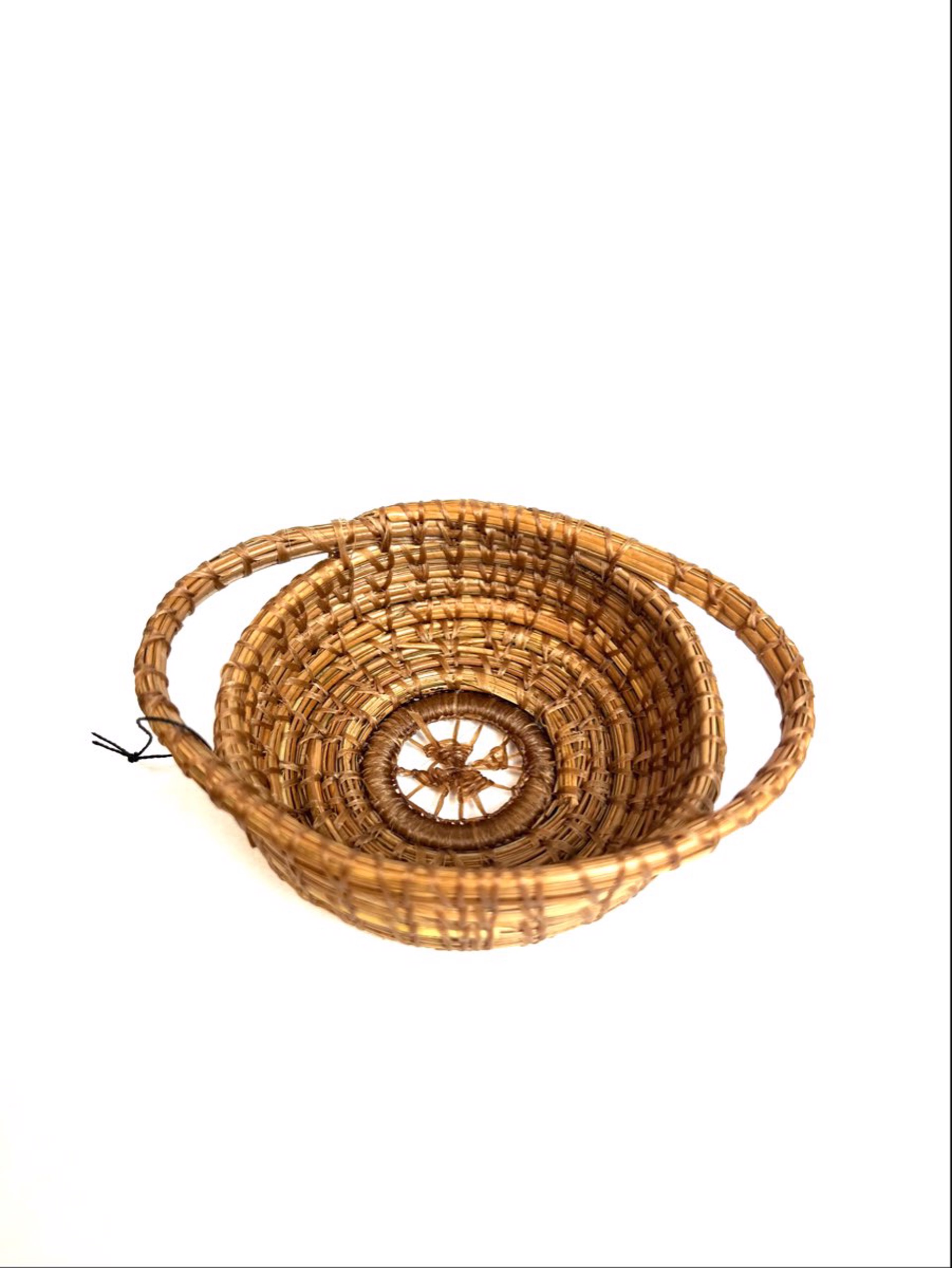 Basket with Flower Design and Side Handles by Jacqueline Green